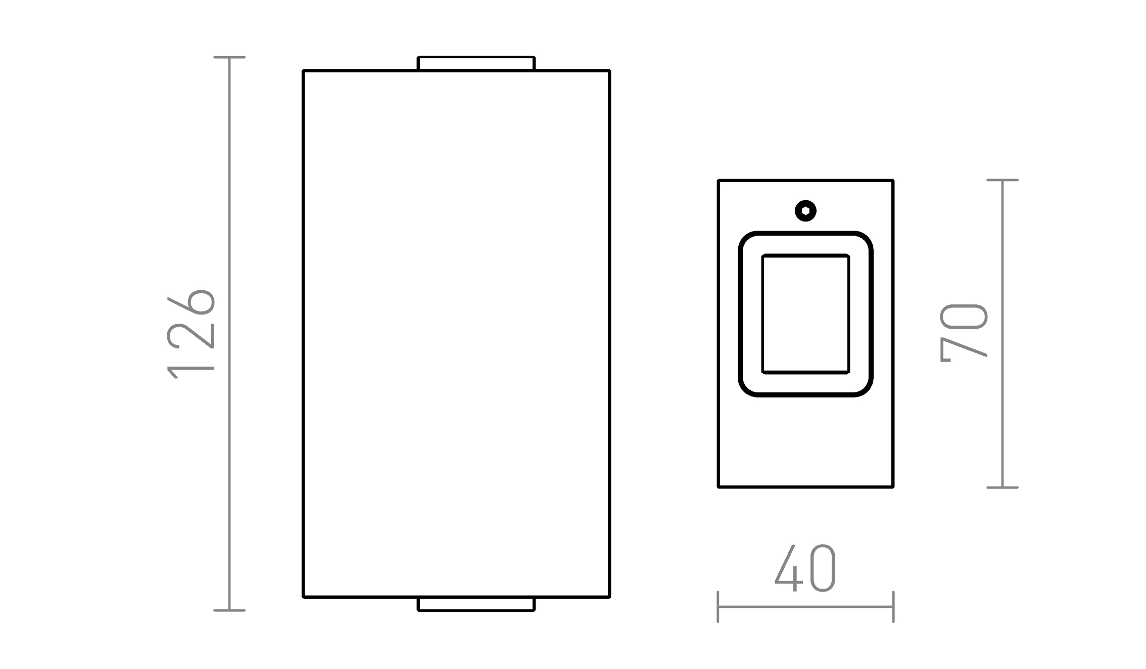 Termék vázlat – LEDRA NICK II fali lámpa szálcsiszolt alumínium 230V LED 2x3W 10° IP54 3000K