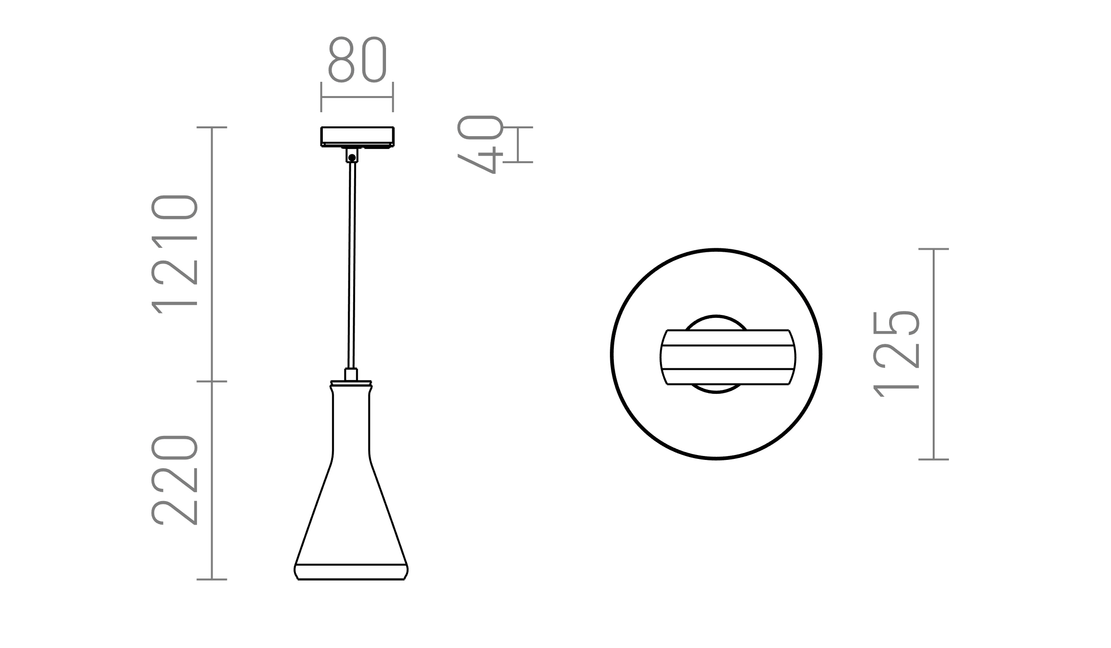 Termék vázlat – LEDRA PULIRE CON egyáramkörös sínre opálüveg/fa 230V LED E14 6W