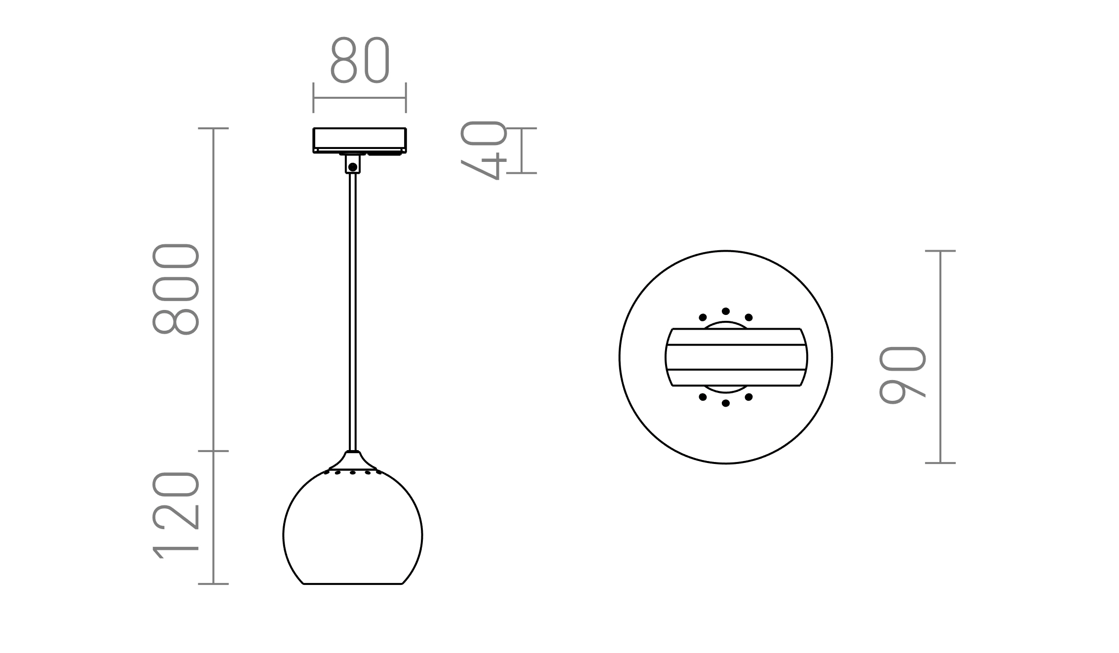 Termék vázlat – LEDRA DESTY egyáramkörös sínre fekete króm 230V GU10 35W