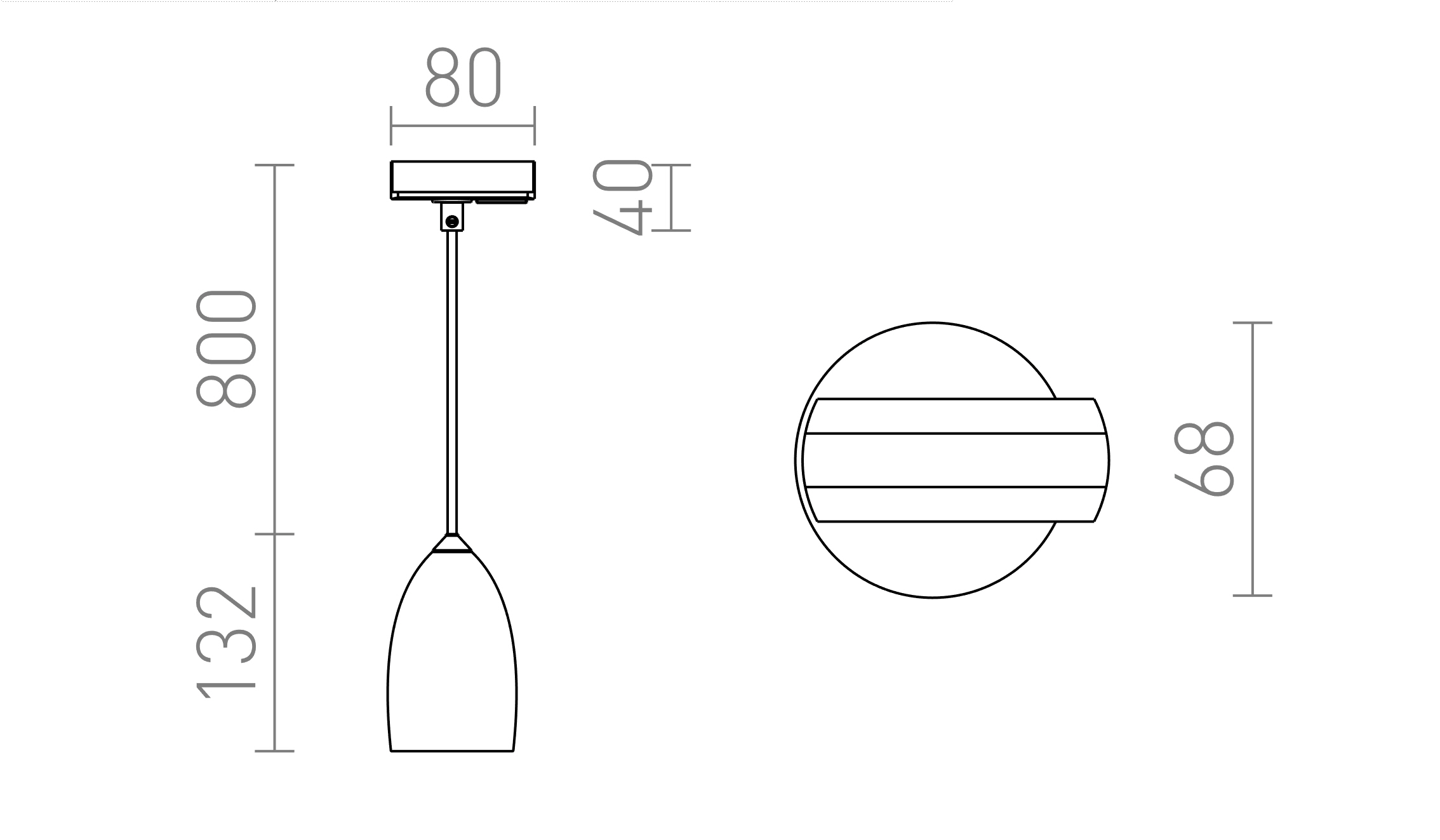 Termék vázlat – LEDRA BABADES egyáramkörös sínre króm 230V GU10 35W