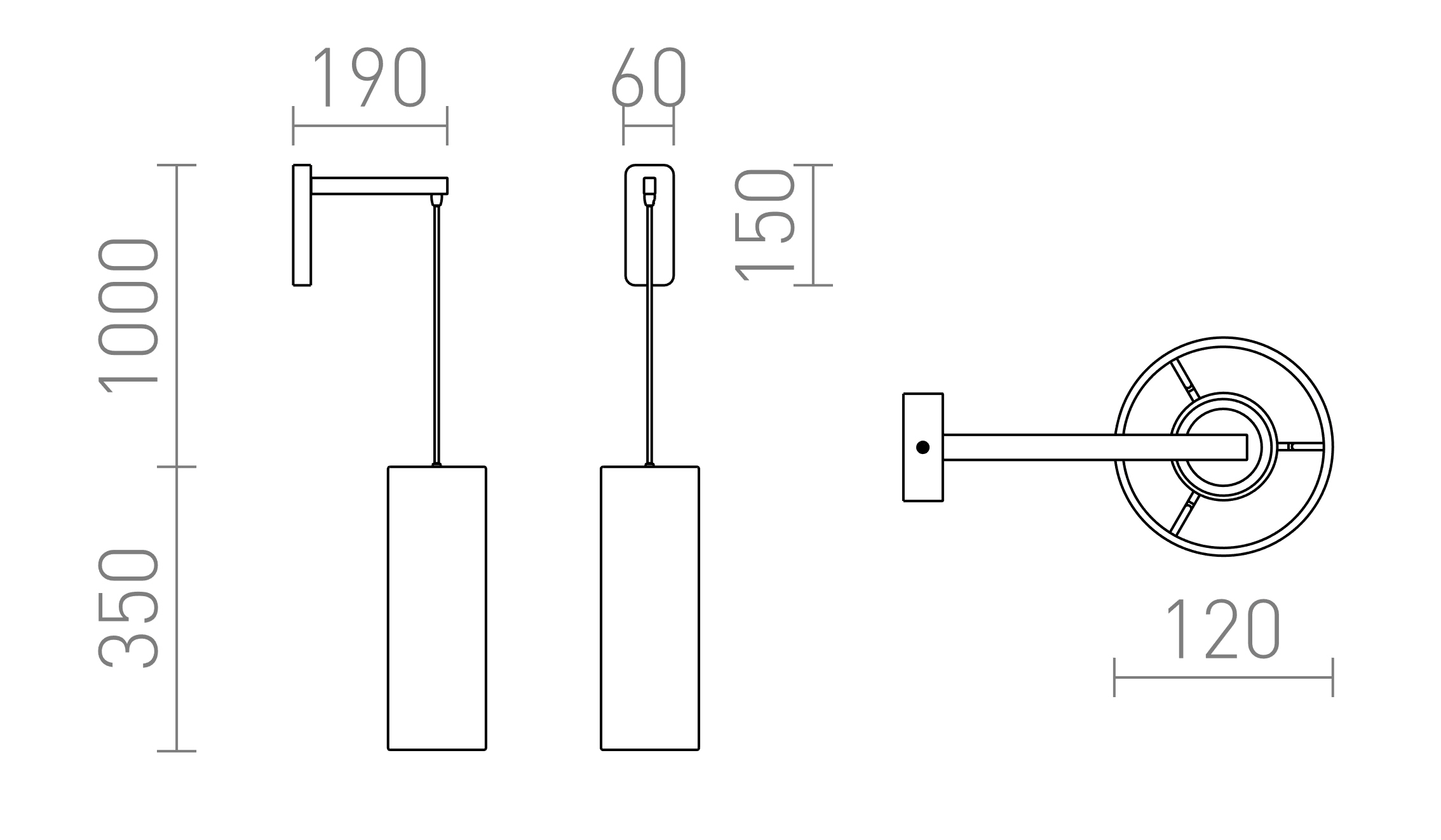 Termék vázlat – LEDRA HUDSON fali lámpa fehér króm 230V LED E27 11W