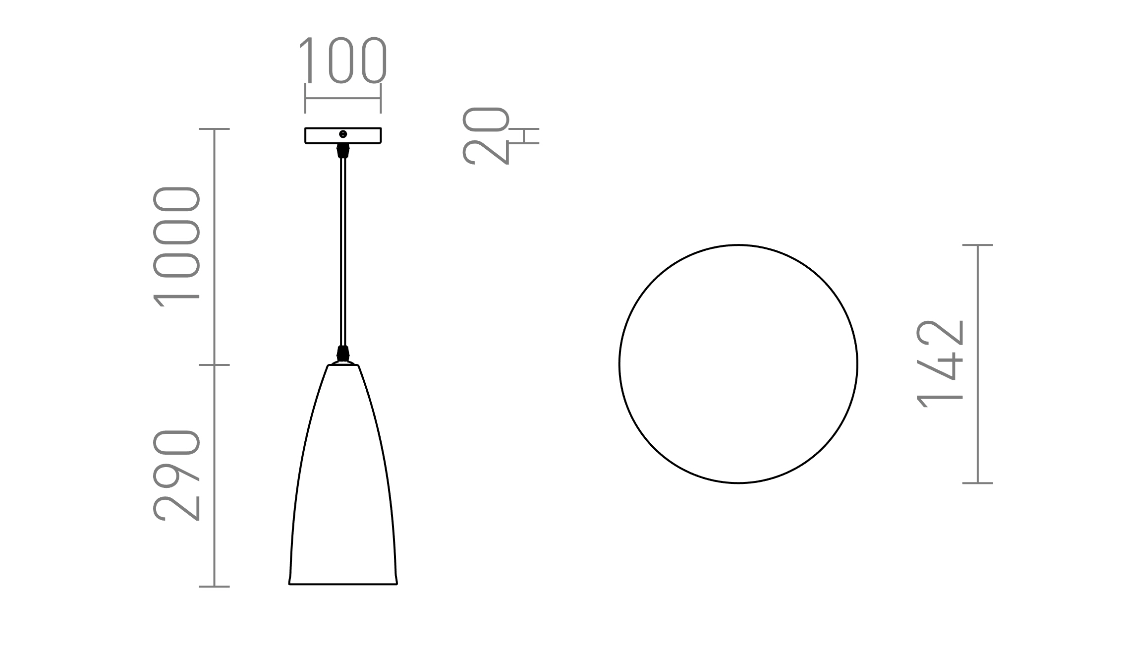 Termék vázlat – LEDRA TUTTI függőlámpa narancssárga kerámia 230V LED E27 15W