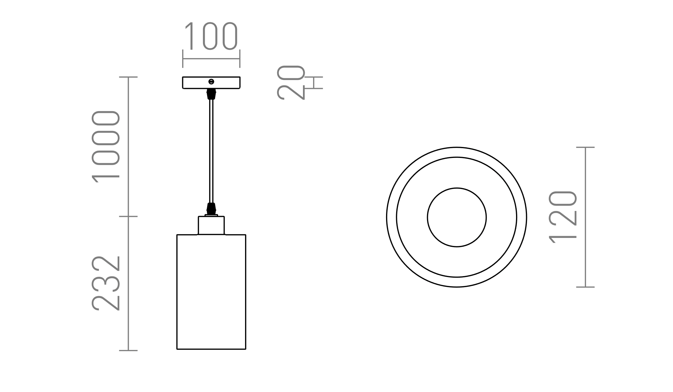 Termék vázlat – LEDRA CAMINO függőlámpa dekoratív terasz 230V LED E27 15W