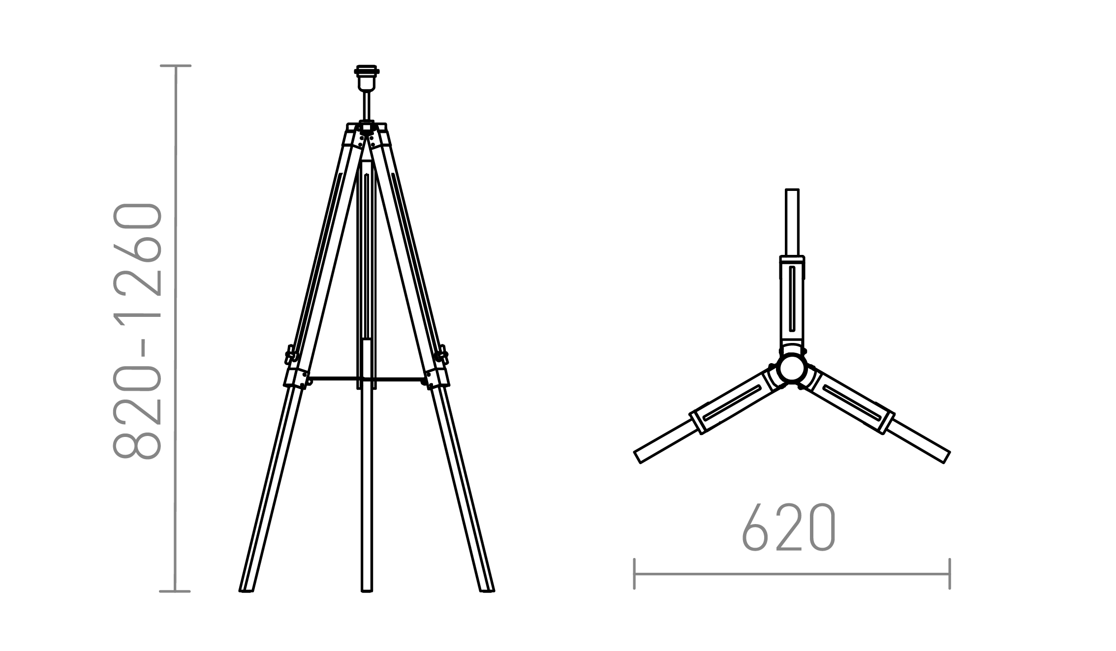 Termék vázlat – LEDRA ALVIS állólámpa talapzat bambusz/króm 230V LED E27 15W
