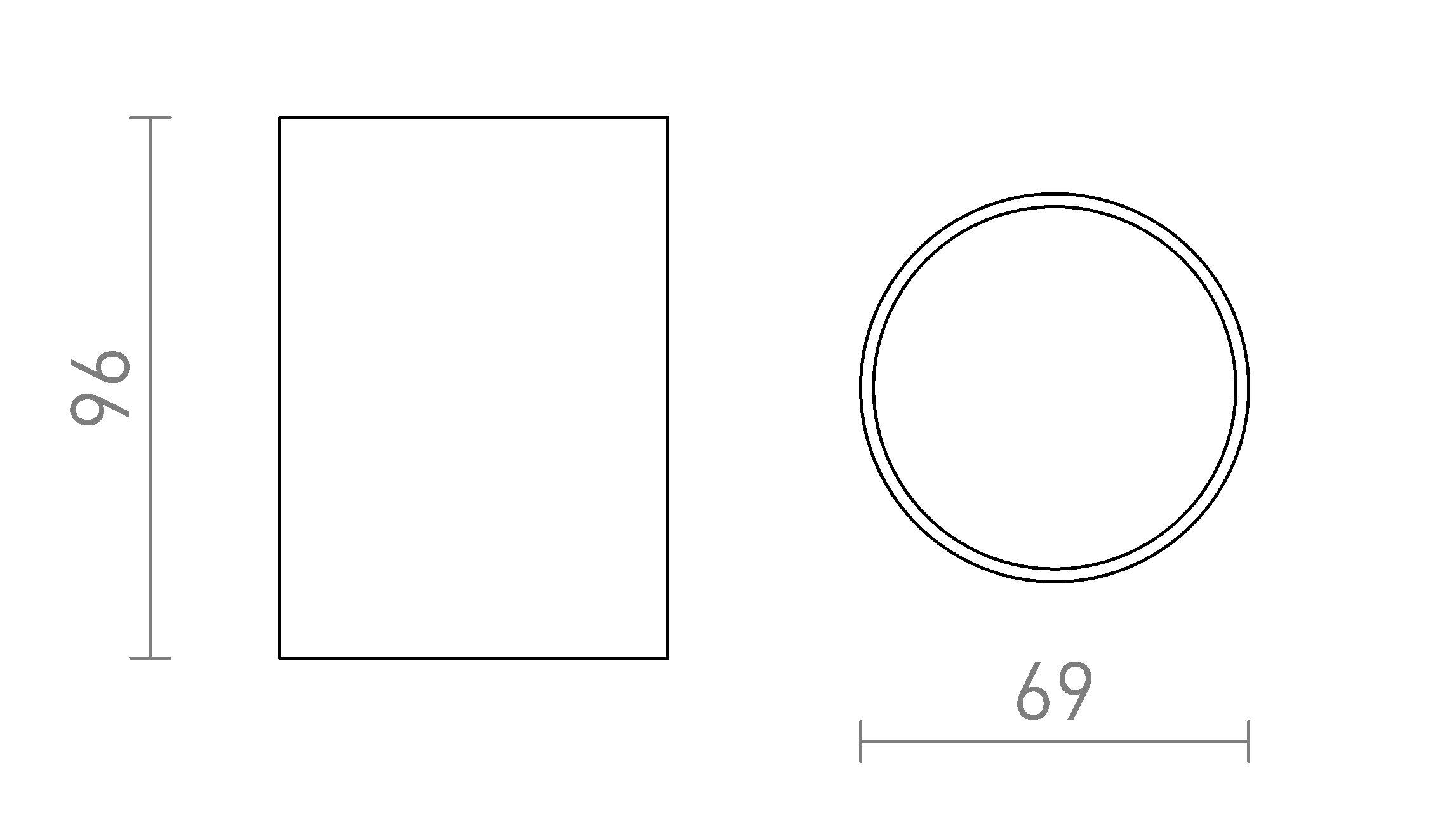Termék vázlat – LEDRA CONNOR mennyezeti lámpa fehér/fekete 230V LED GU10 10W