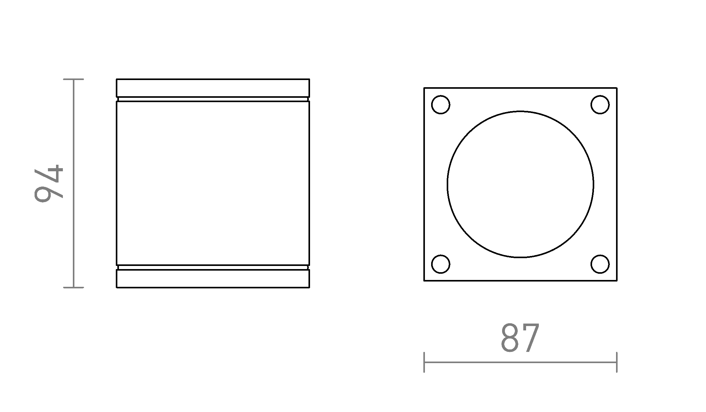 Termék vázlat – LEDRA RODGE mennyezeti lámpa antracit 230V LED GU10 8W IP54