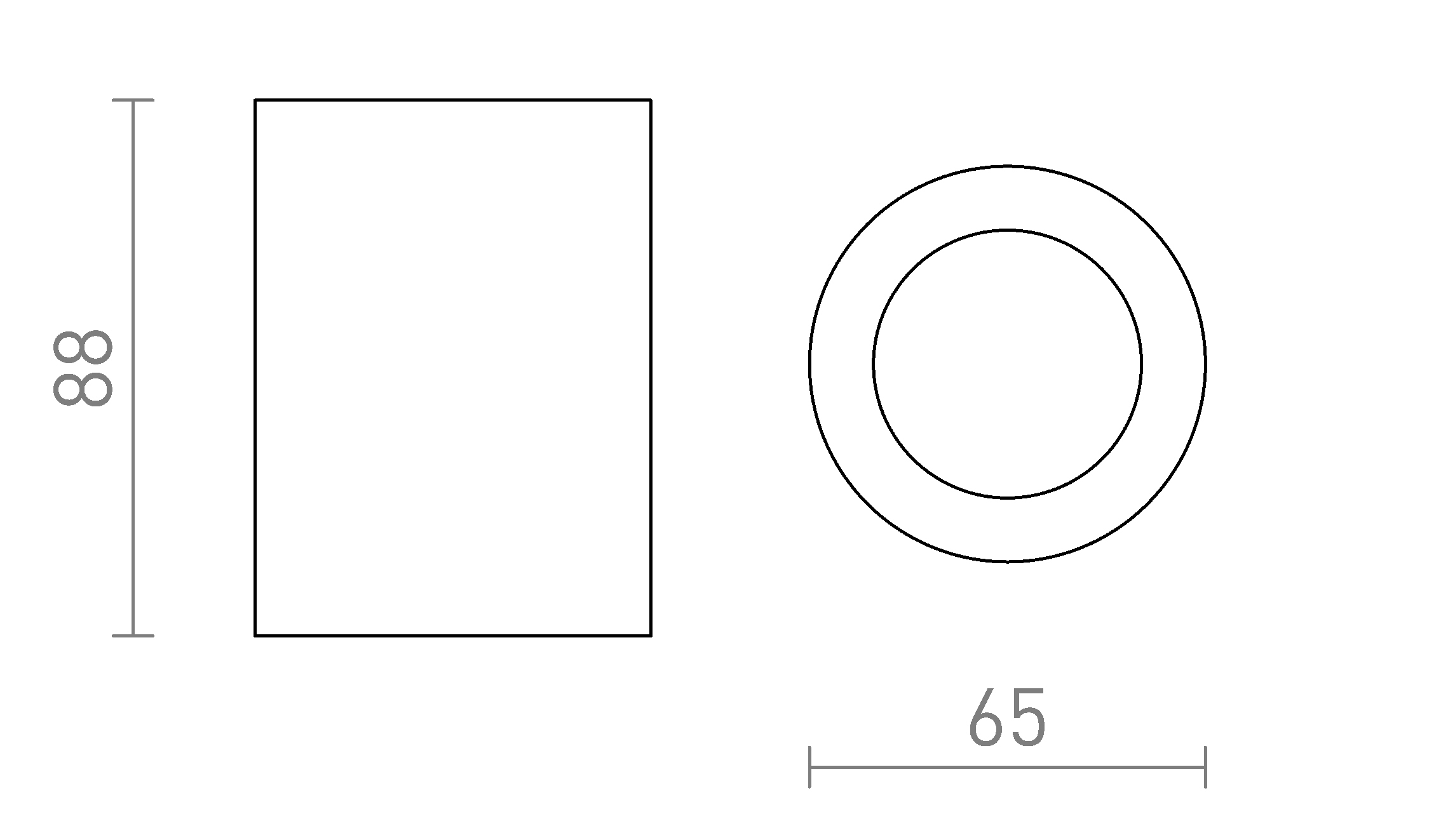 Termék vázlat – LEDRA LOLA 88 mennyezeti lámpa fehér 230V GU10 15W IP54