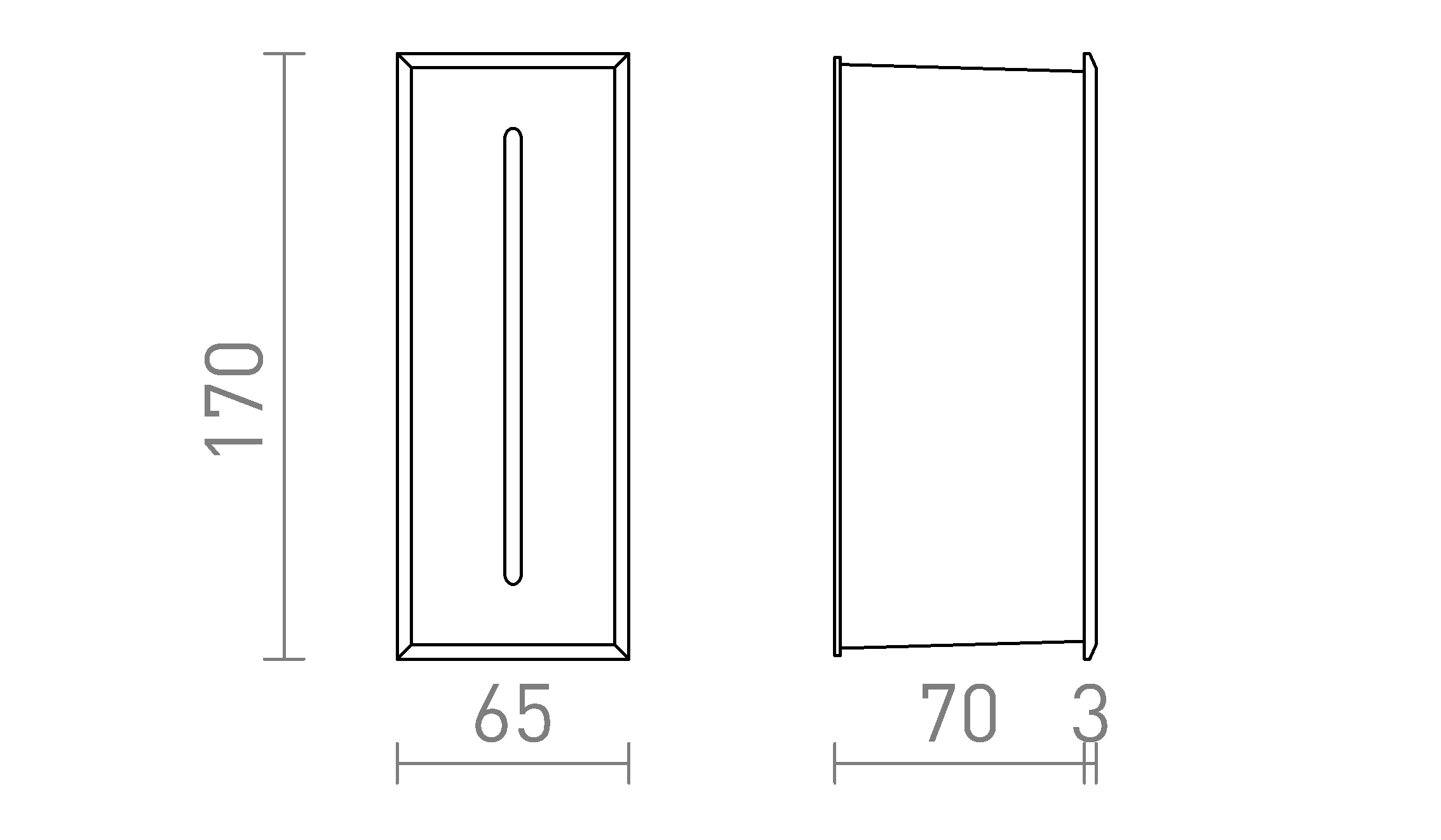 Termék vázlat – LEDRA SEGNO süllyesztett lámpa fehér 230V LED 3W IP54 3000K