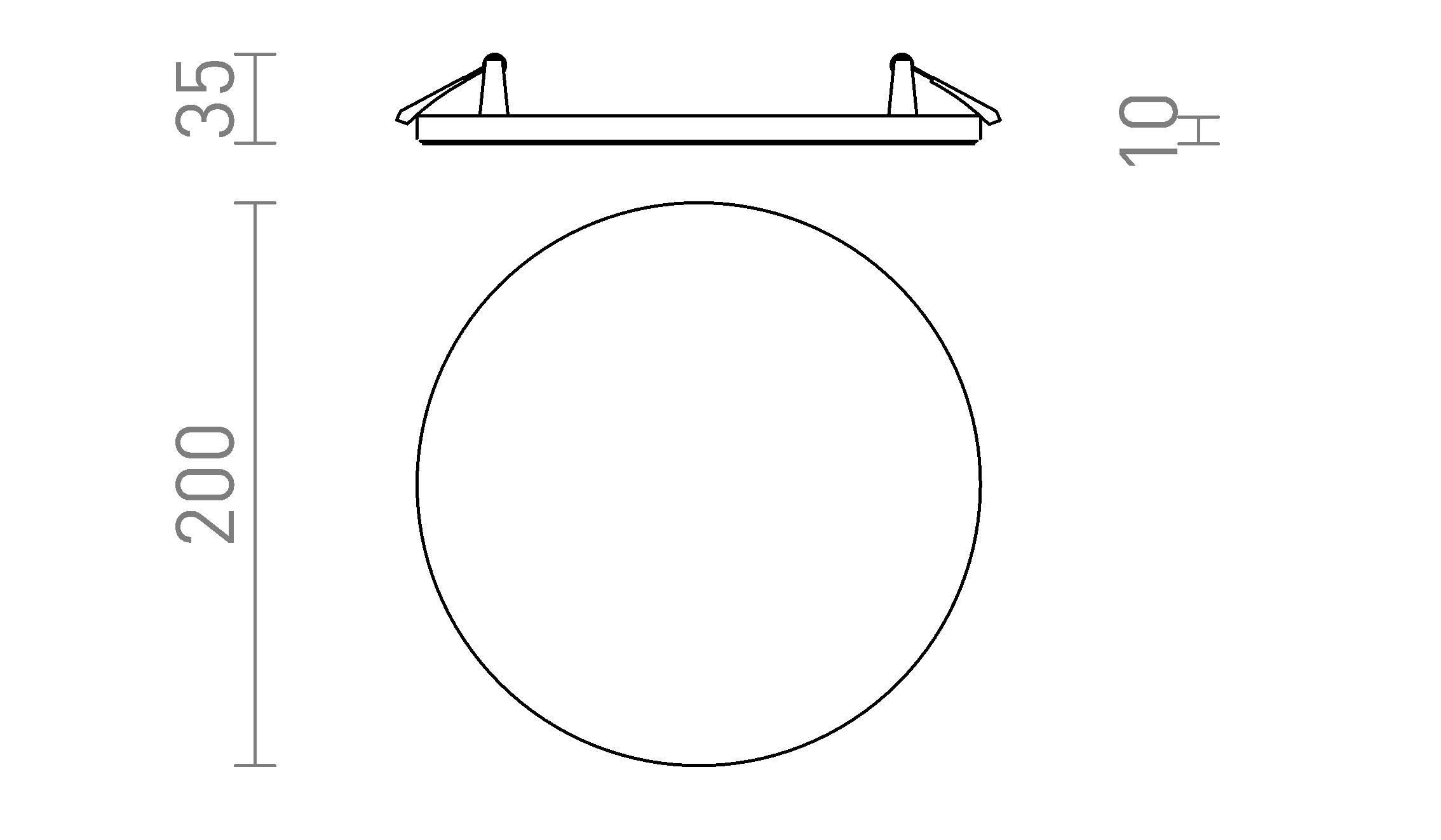 Termék vázlat – LEDRA BJORK R 20 süllyesztett lámpa fehér 230V LED 18W 3000K