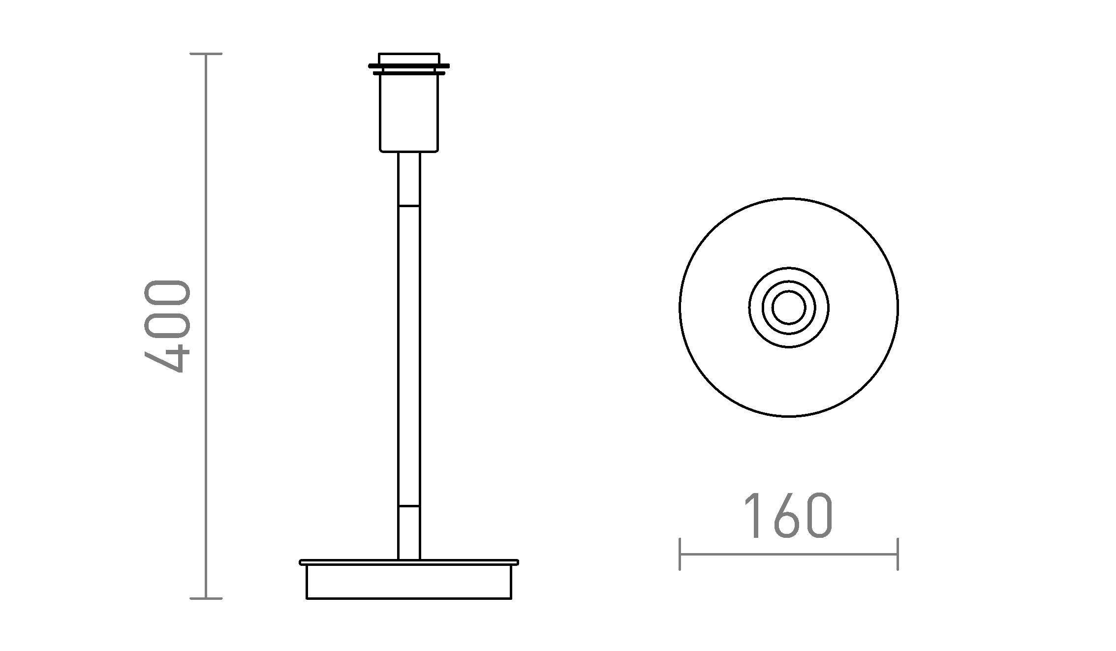 Termék vázlat – LEDRA KEITH asztali lámpatest USB-vel fehér bükk 230V LED E27 15W