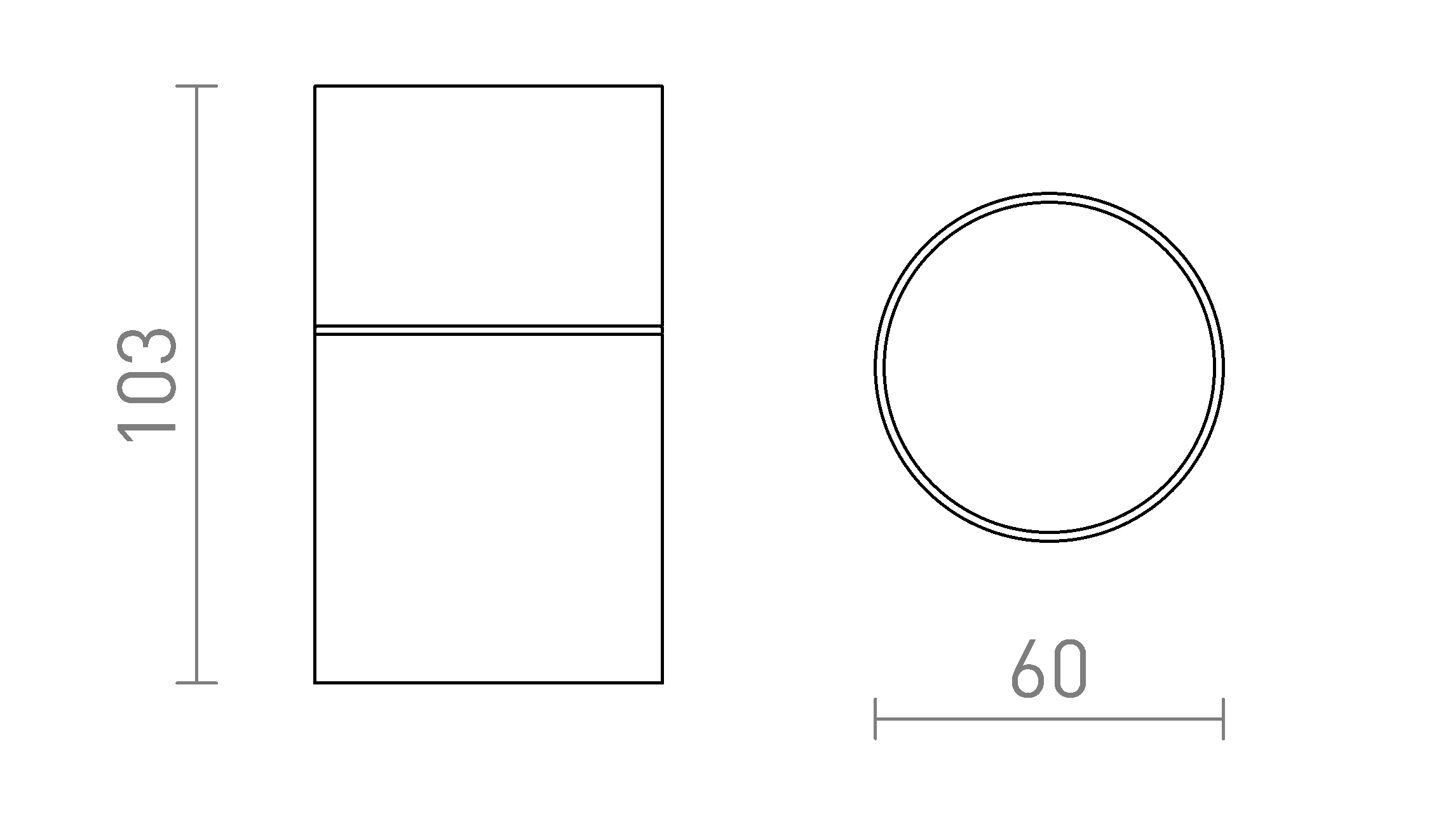 Termék vázlat – LEDRA SORANO mennyezeti lámpa fekete műanyag 230V LED GU10 8W IP44