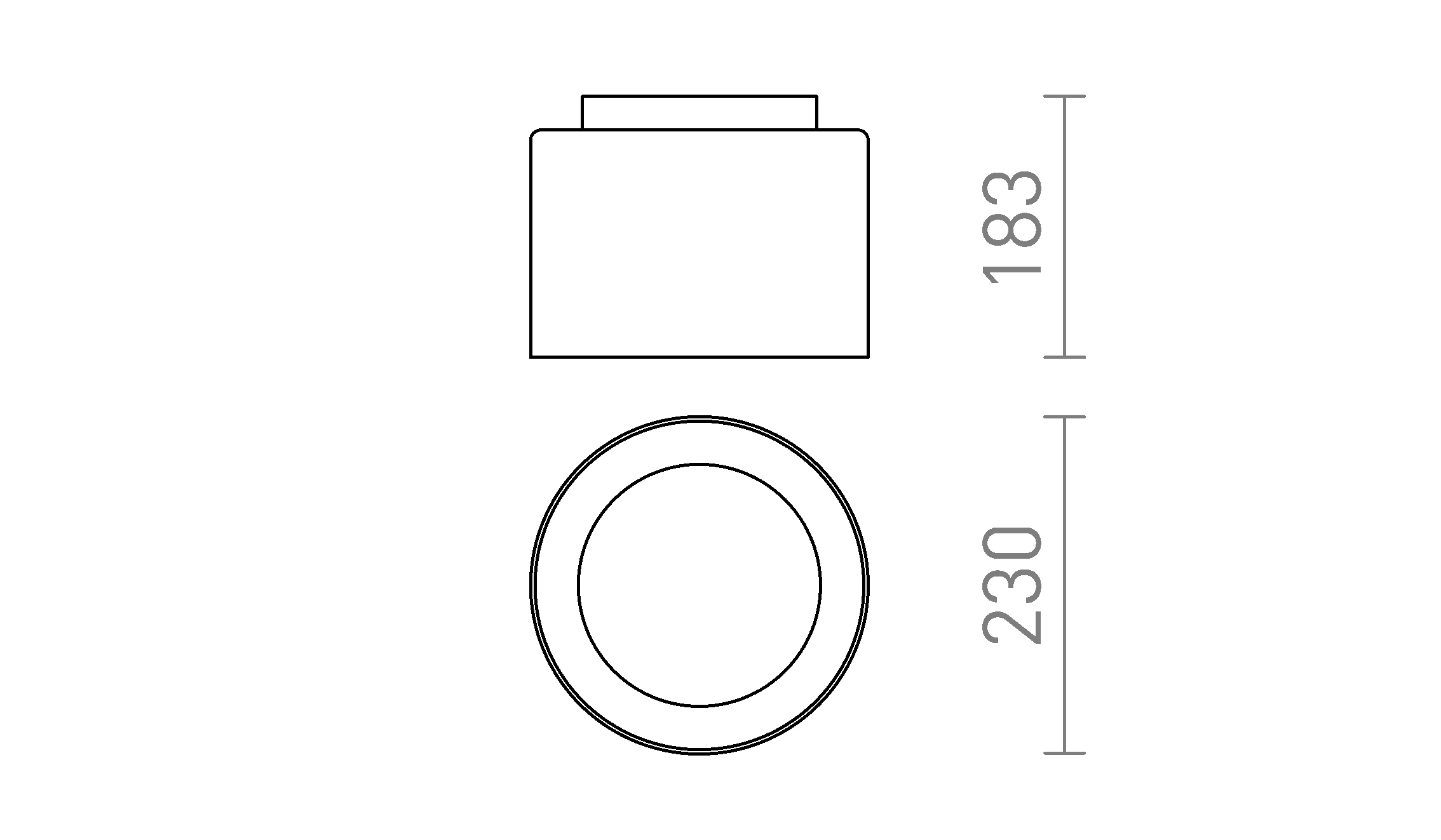 Termék vázlat – LEDRA VENICE 23 mennyezeti lámpa átlátszó üveg/opálüveg/króm 230V LED E27 11W IP44