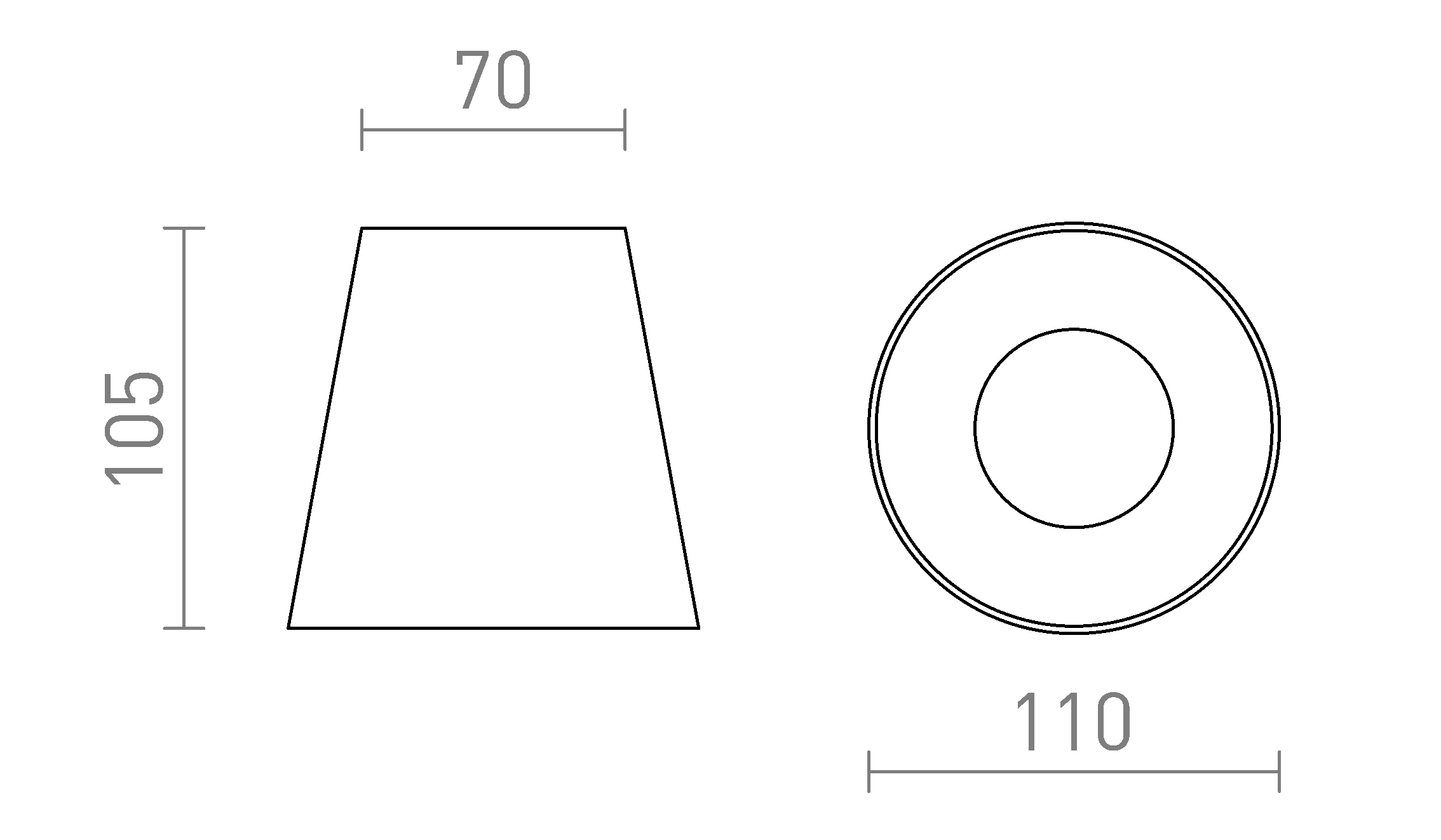 Termék vázlat – LEDRA VOLCA mennyezeti lámpa beton/dekor sötét gránit 230V LED GU10 5W