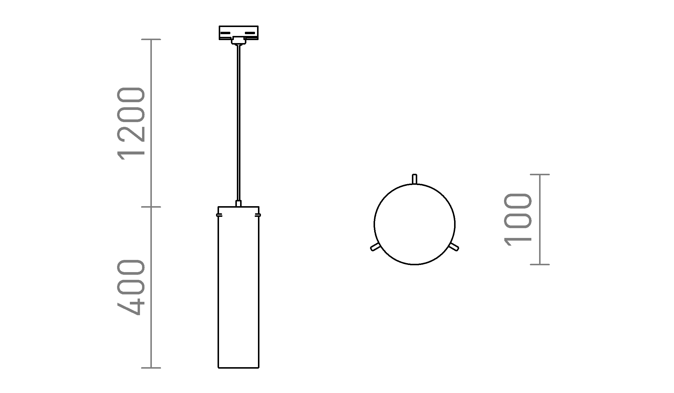 Termék vázlat – LEDRA GARNISH háromáramkörös sínre átlátszó üveg/króm 230V GU10 9W