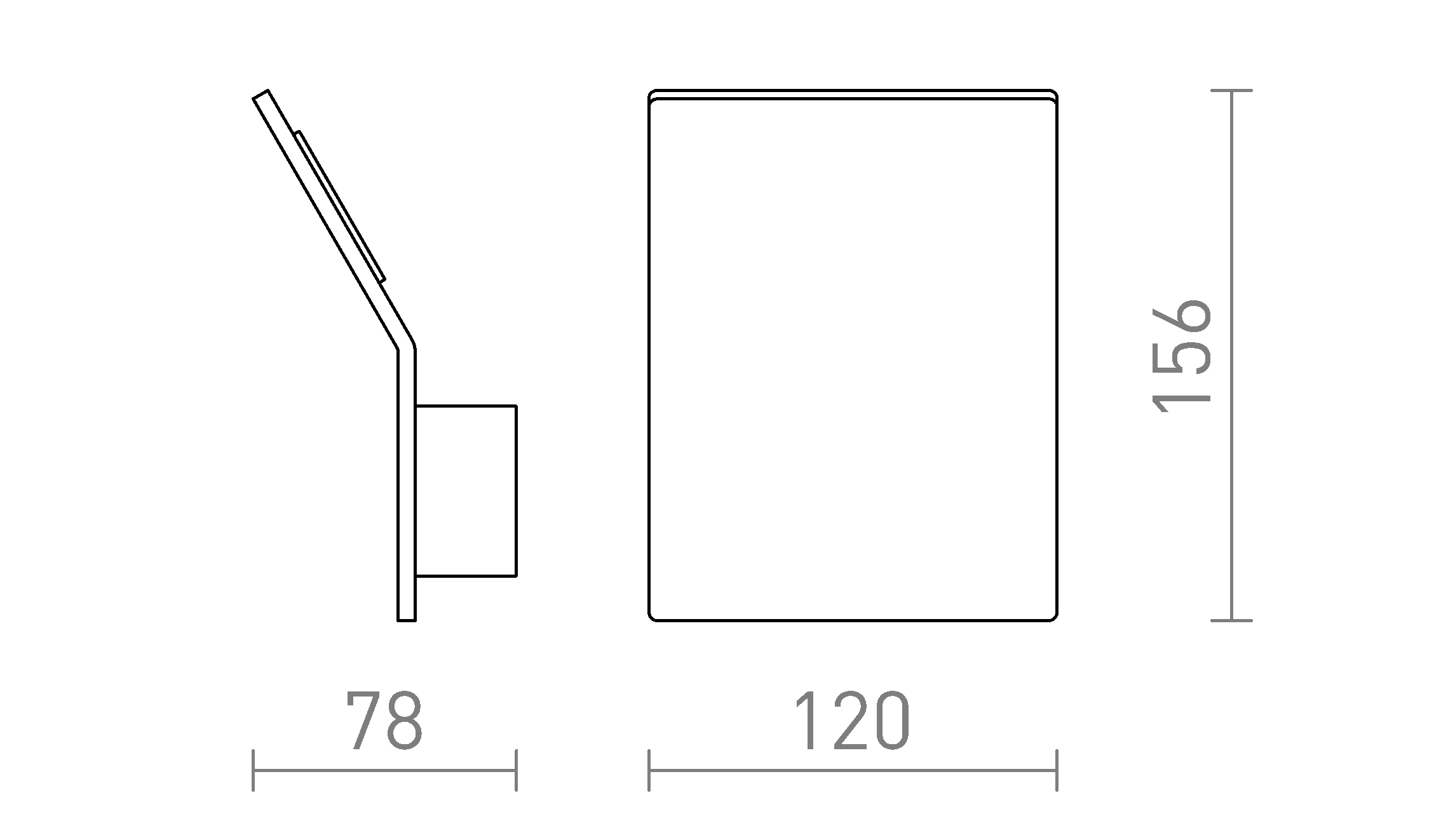 Termék vázlat – LEDRA BRUXEL 12 fali lámpa fehér 230V LED 6W 3000K