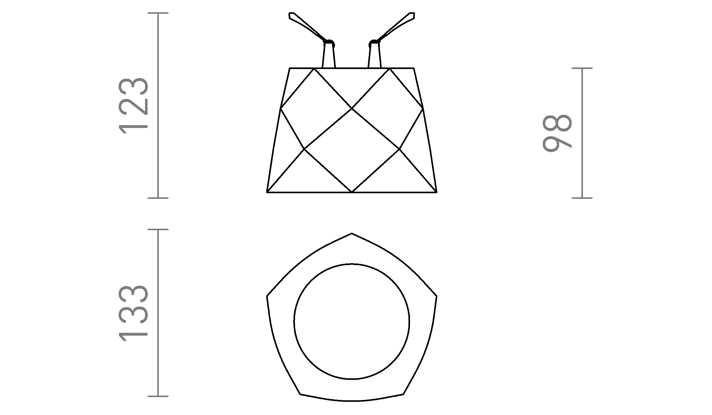 Termék vázlat – LEDRA MARENGA RC1 98 süllyesztett lámpa fehér Eco PLA 230V LED 6W 3000K