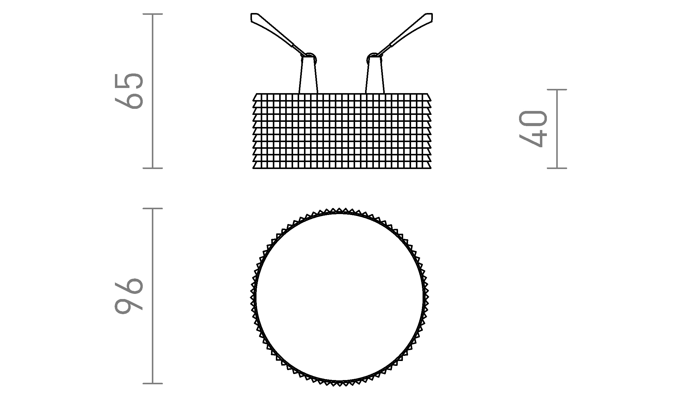 Termék vázlat – LEDRA MARENGA RB1 40 süllyesztett lámpa fehér Eco PLA 230V LED 6W 3000K