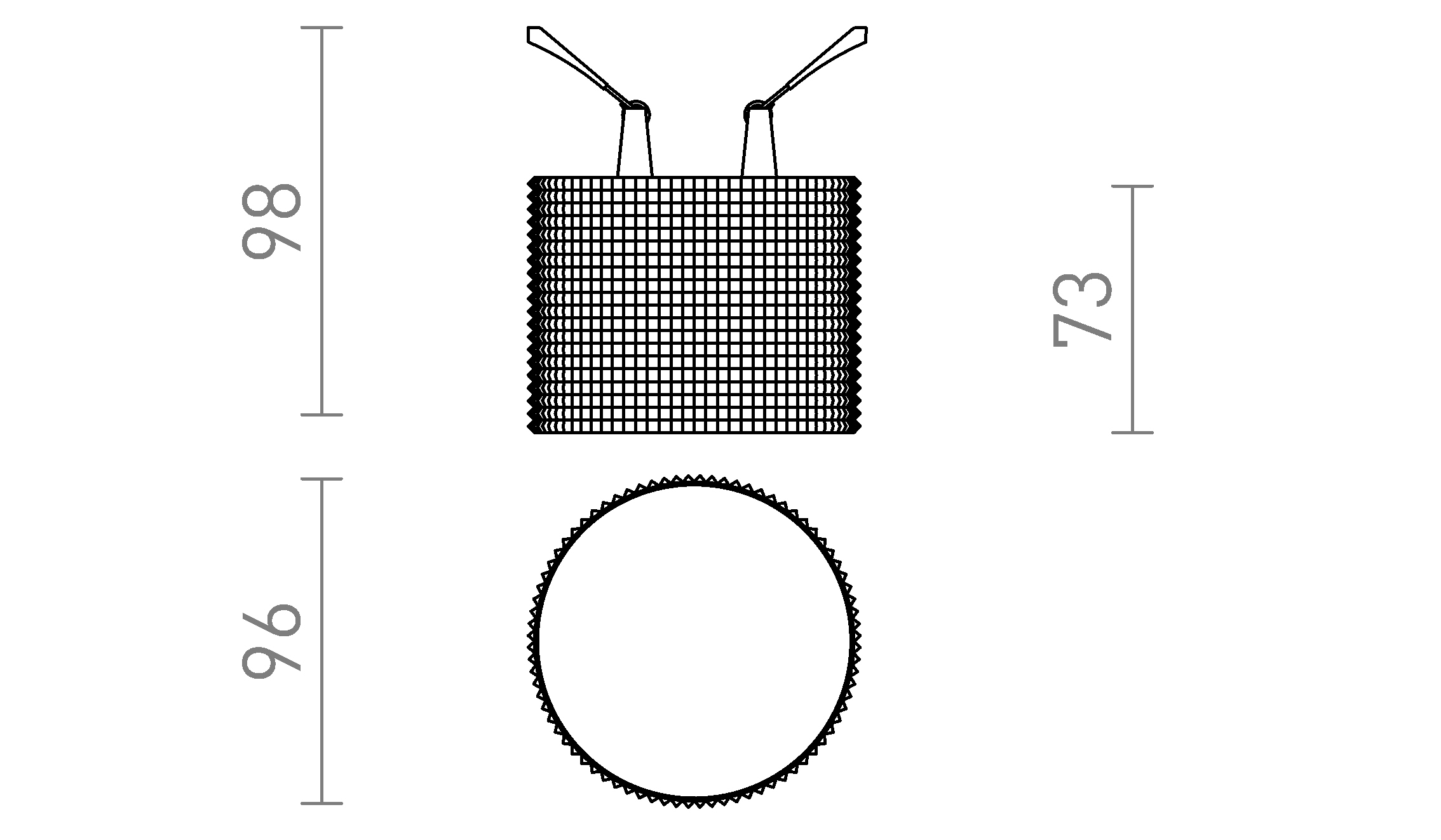 Termék vázlat – LEDRA MARENGA RD1 73 süllyesztett lámpa fehér Eco PLA 230V LED 6W 3000K