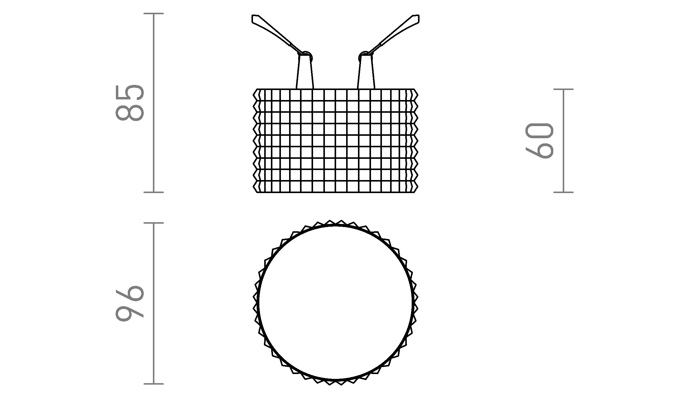Termék vázlat – LEDRA MARENGA RD3 60 süllyesztett lámpa fehér Eco PLA 230V LED 6W 3000K