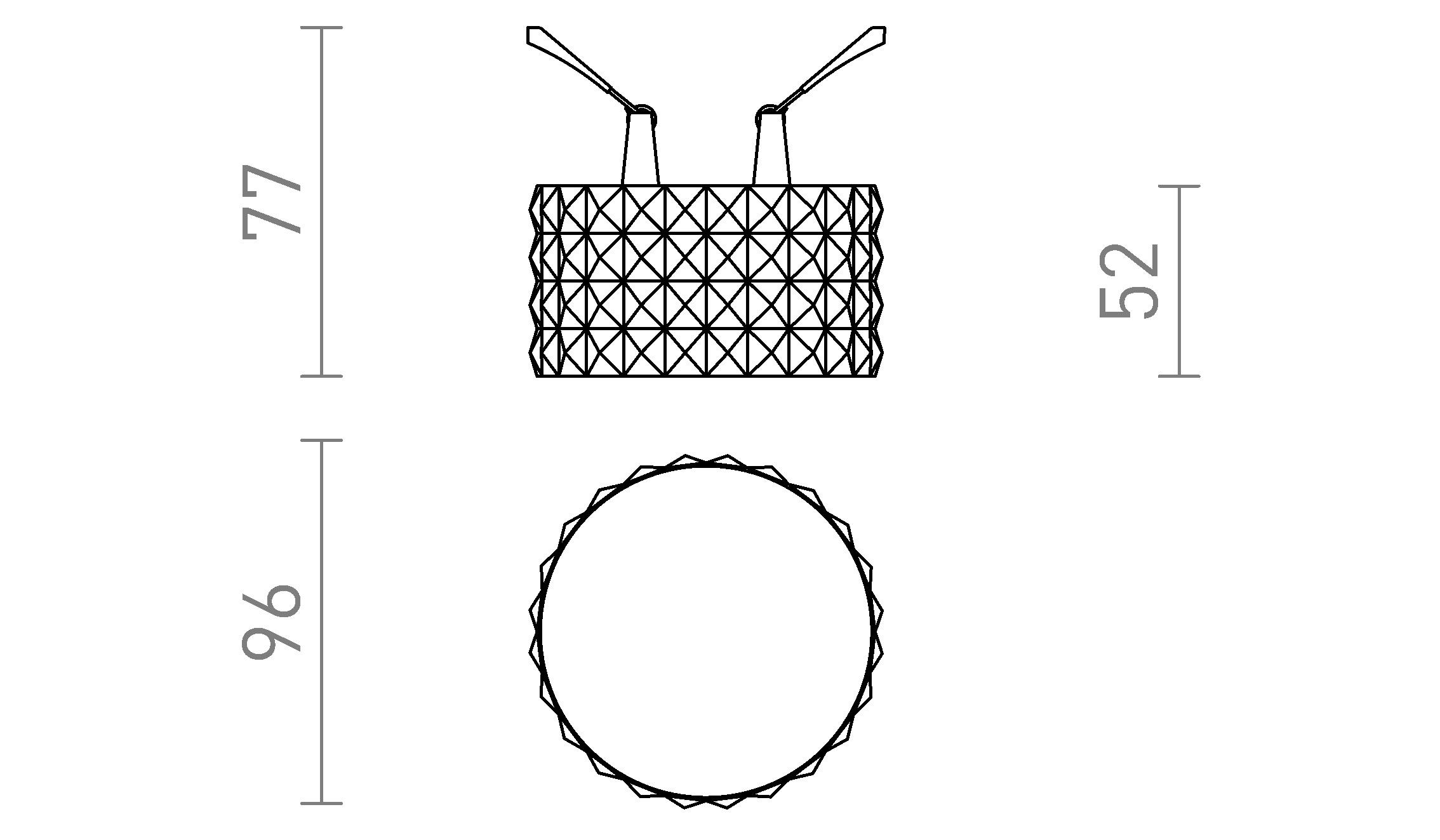 Termék vázlat – LEDRA MARENGA RD4 52 süllyesztett lámpa fehér Eco PLA 230V LED 6W 3000K