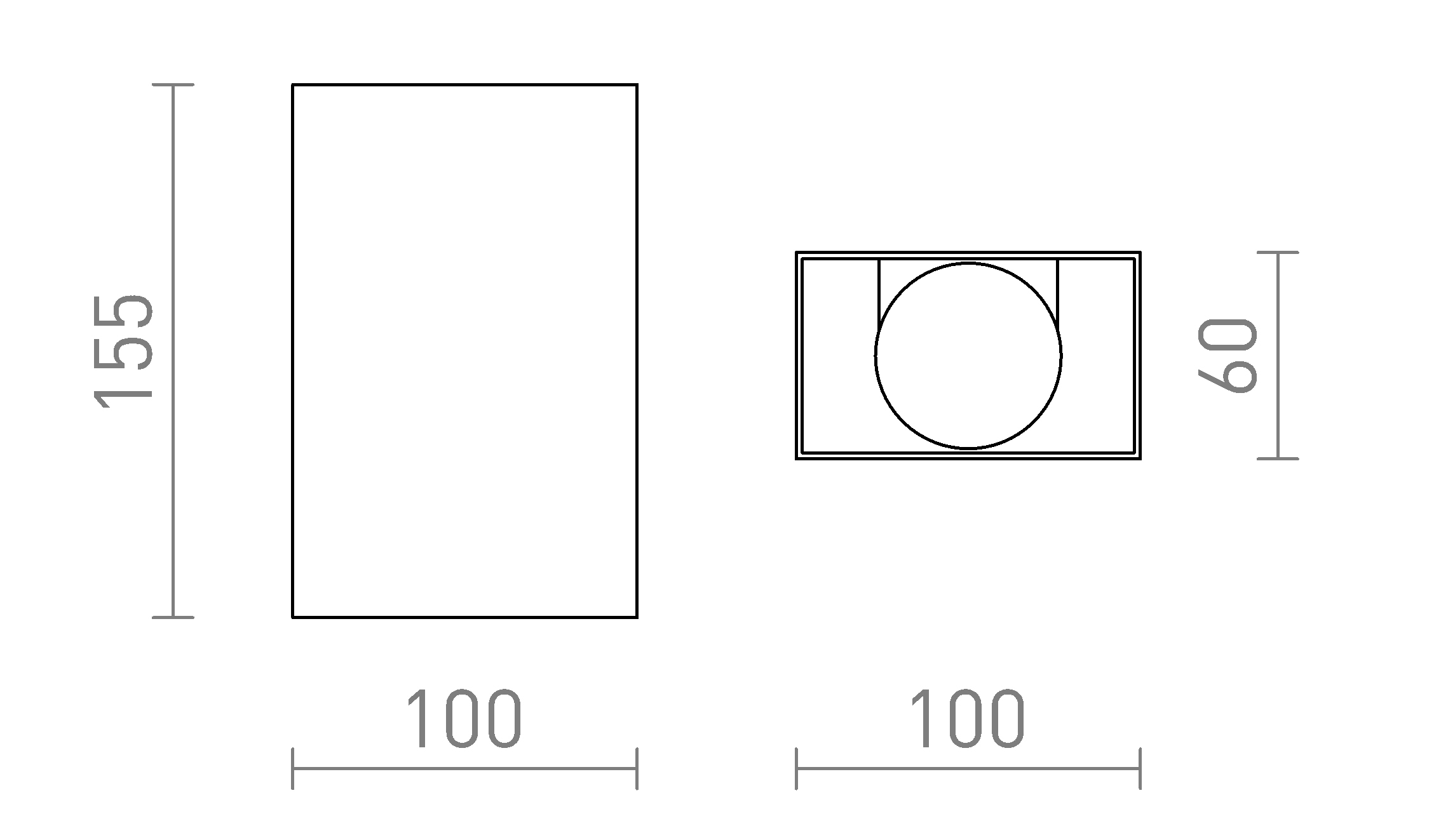 Termék vázlat – LEDRA CAPRI RC fali lámpa szálcsiszolt sárgaréz 230V LED GU10 2x9W