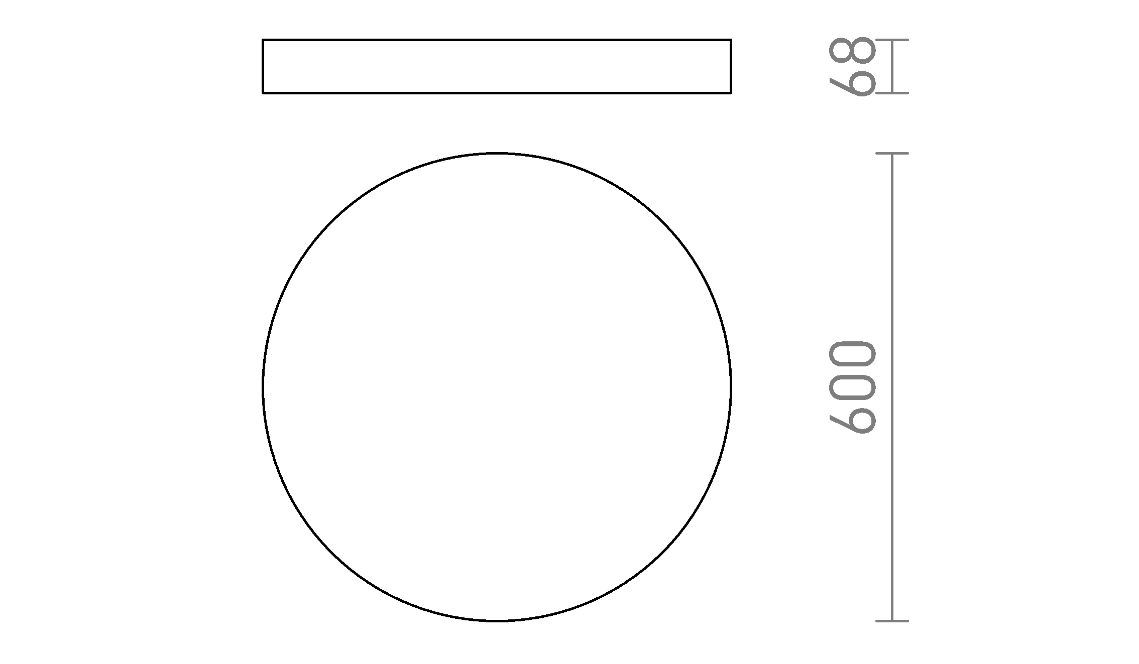 Termék vázlat – LEDRA LARISA R 60 DIMM mennyezeti lámpa gyöngyházarany 230V LED 100W 3000K 4000K 6500K