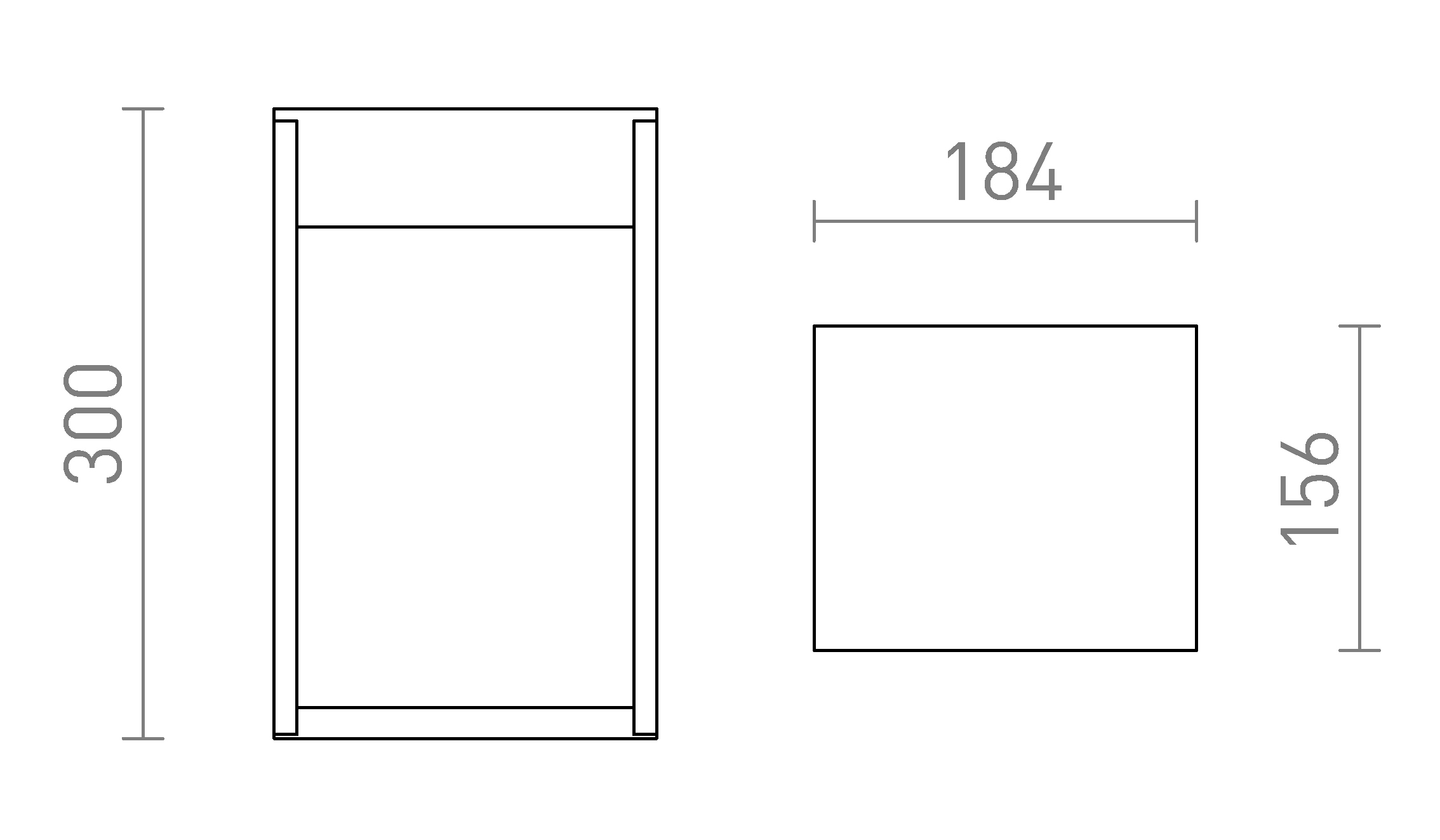 Termék vázlat – LEDRA KING 30 állólámpa antracit 230V LED R7s 78mm 7W IP65
