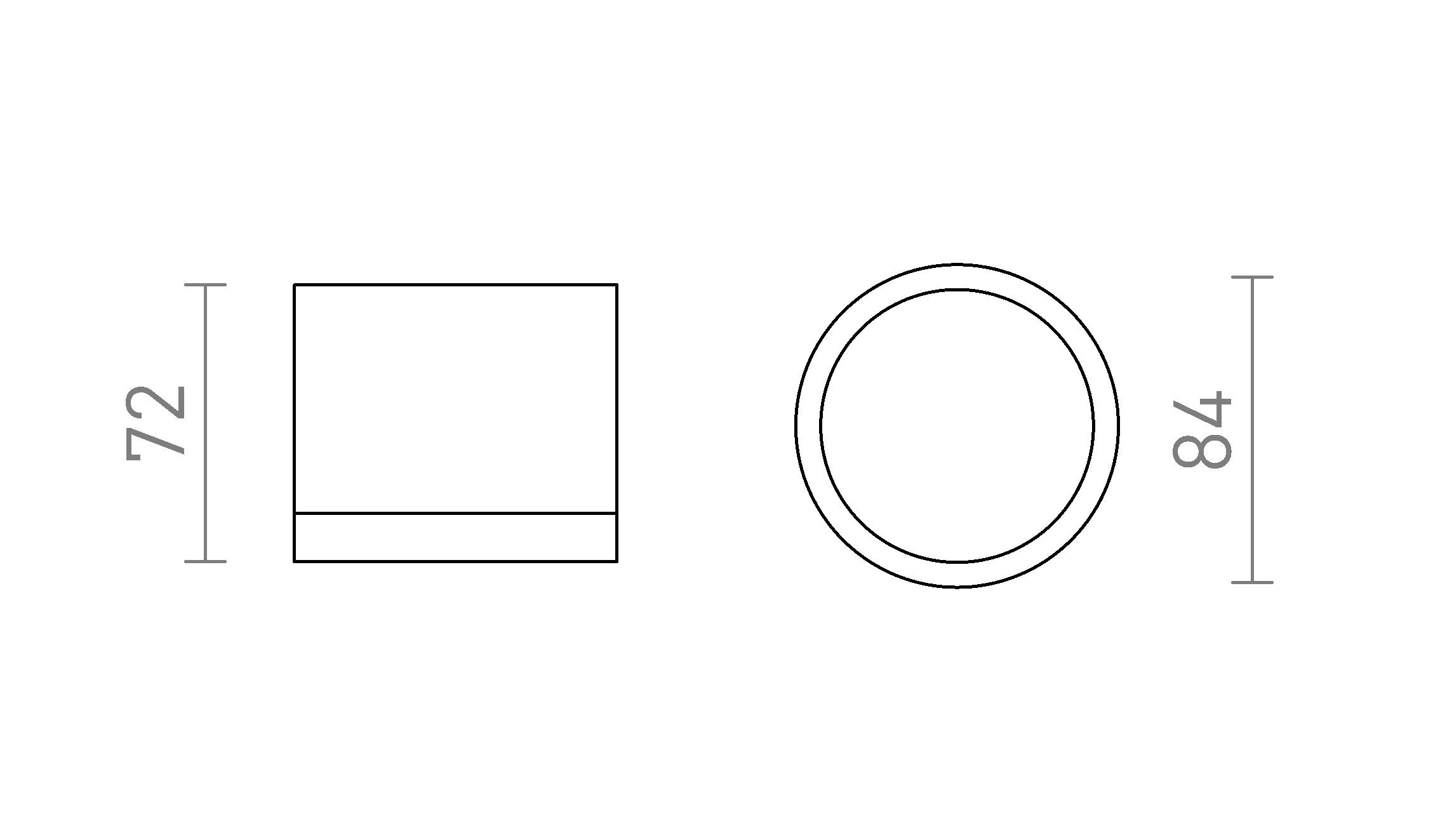 Termék vázlat – LEDRA MEMA mennyezeti lámpa fekete szatinált akril 230V LED GX53 7W