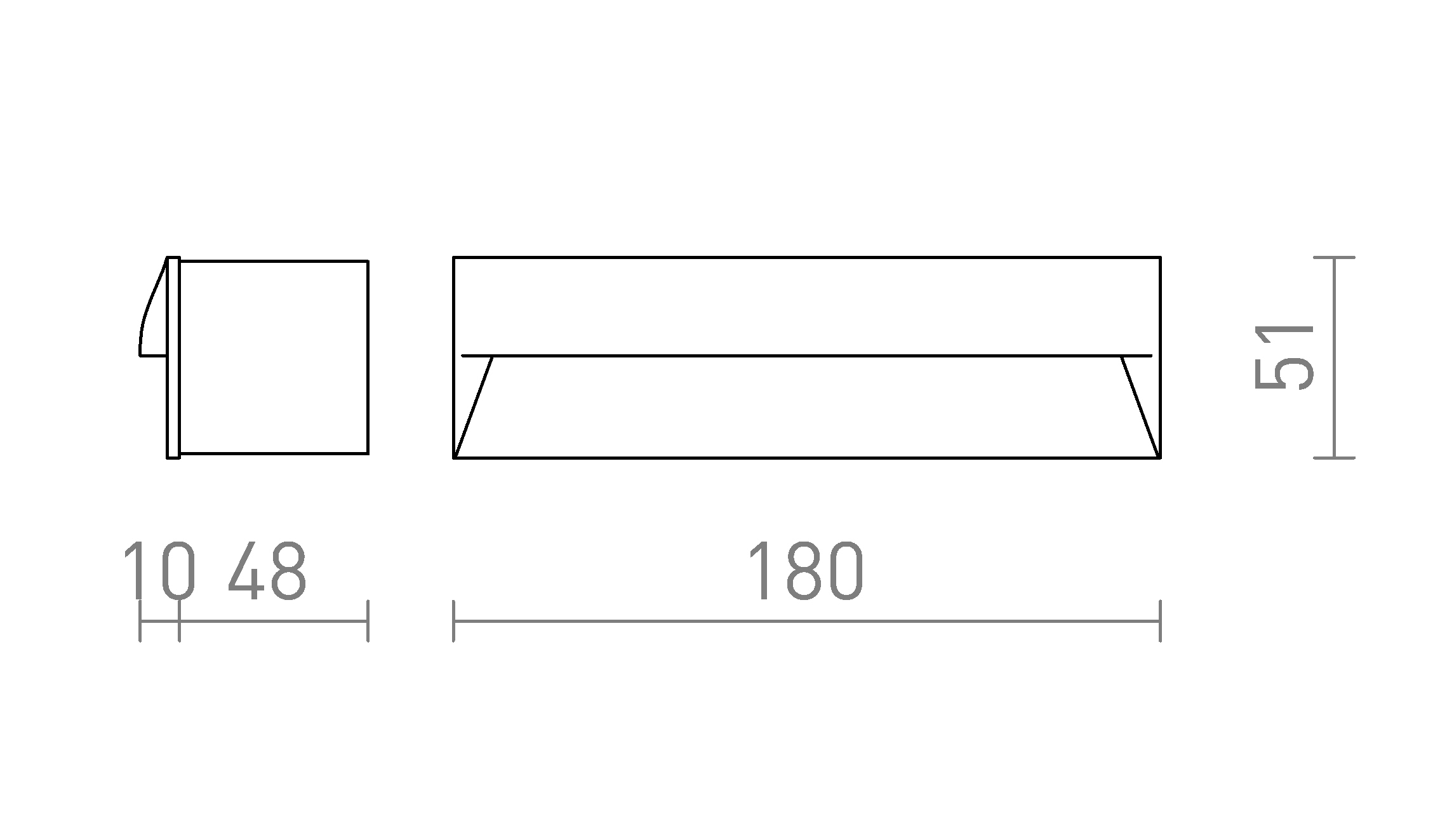 Termék vázlat – LEDRA REP 18 süllyesztett lámpa fekete 230V LED 6W 90° IP65 3000K