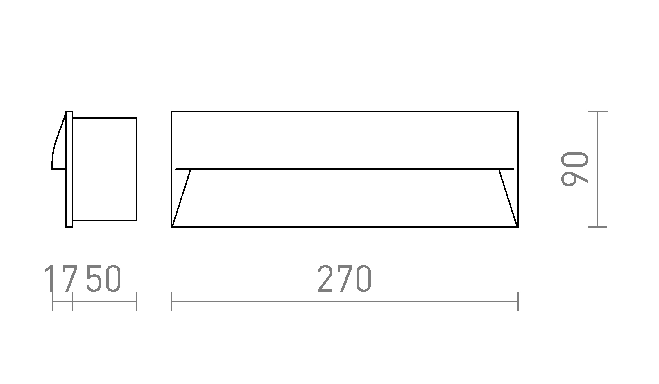 Termék vázlat – LEDRA REP 27 süllyesztett lámpa fehér 230V LED 10W 90° IP65 3000K