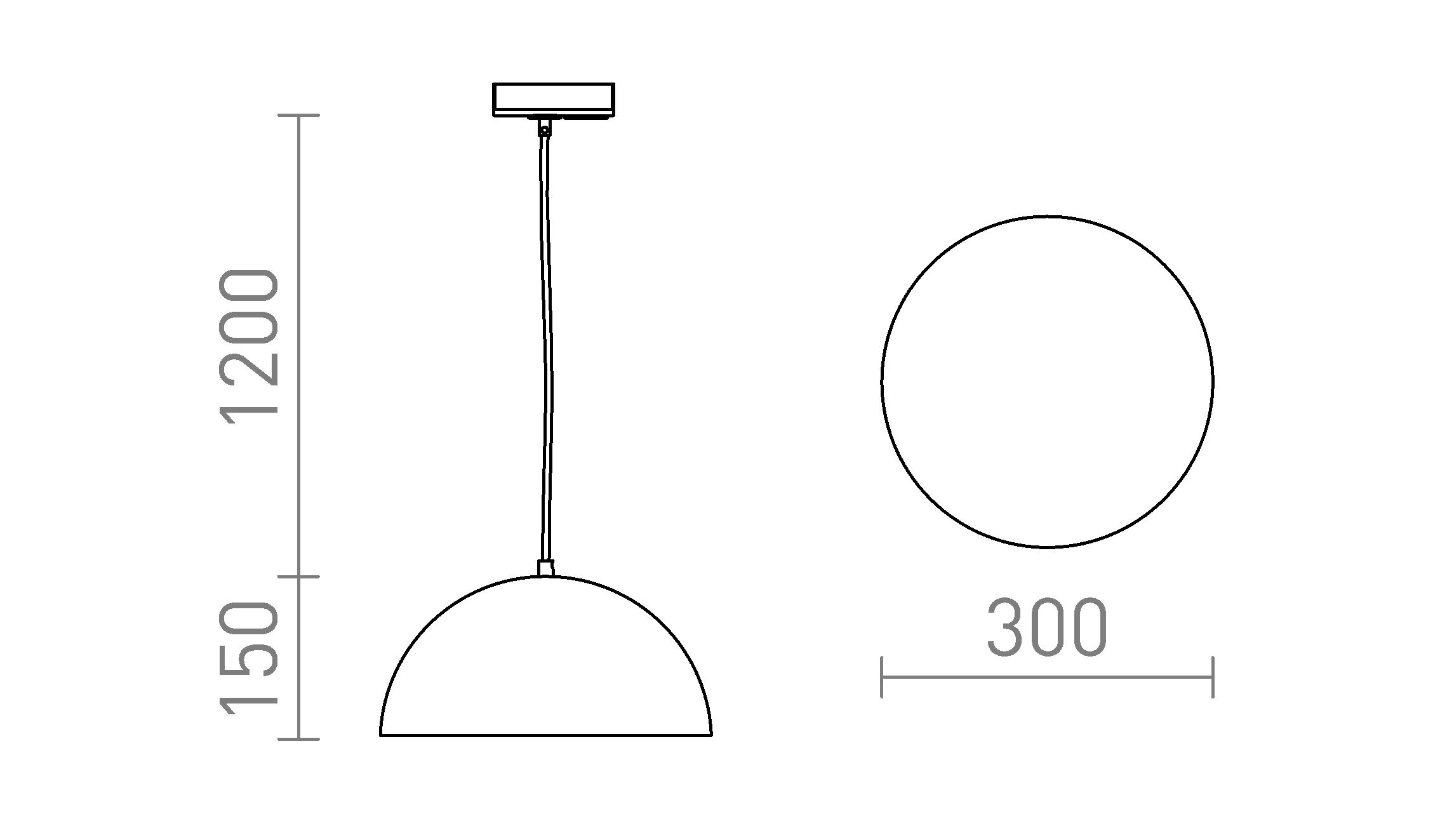 Termék vázlat – LEDRA GLADYS 30 egyáramkörös sínre fehér/fehér 230V LED E27 15W
