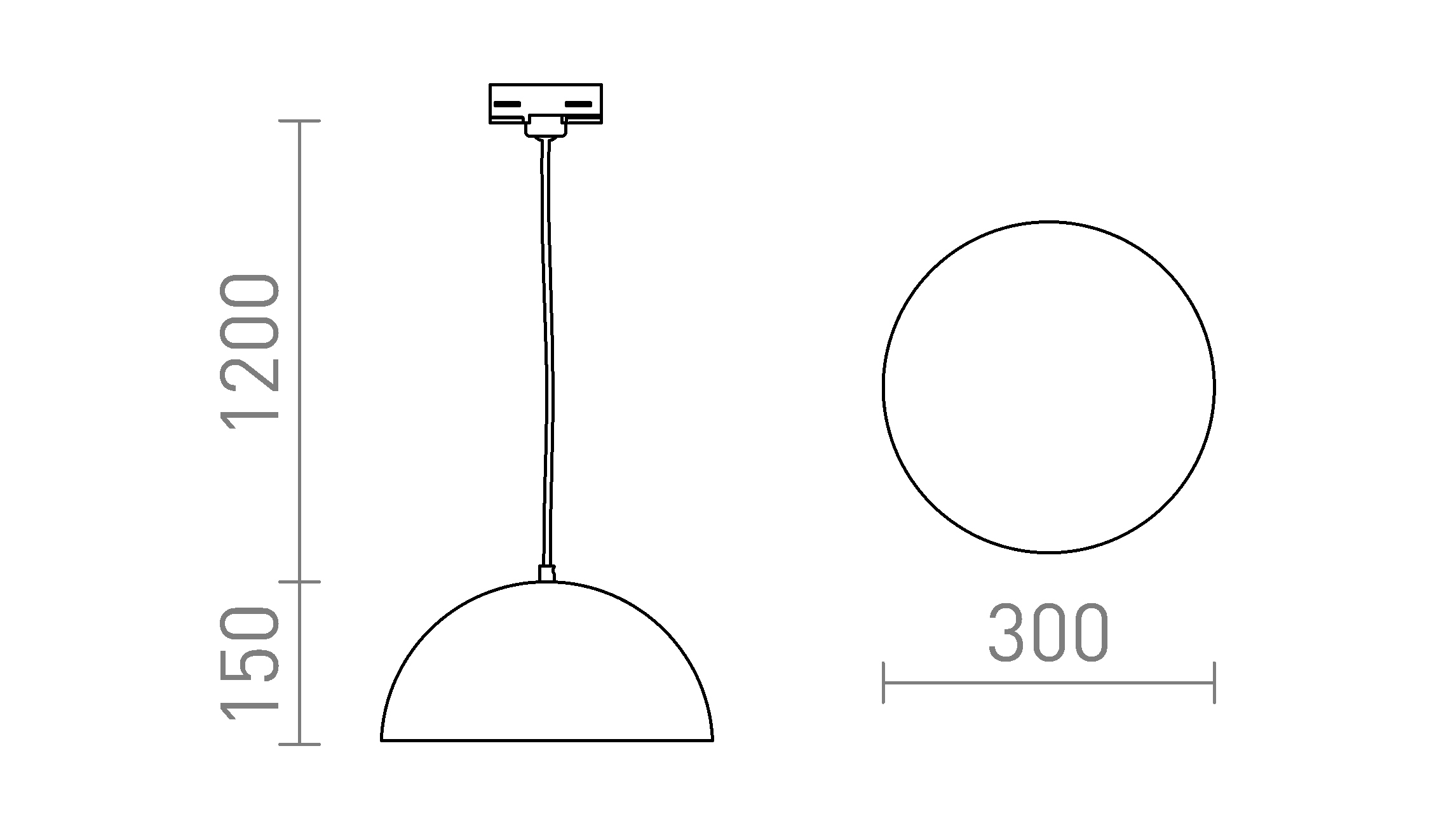 Termék vázlat – LEDRA GLADYS 30 háromáramkörös sínre fehér/fehér 230V LED E27 15W