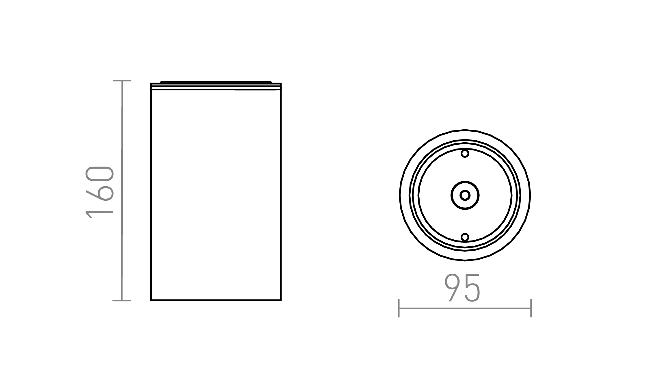 Termék vázlat – LEDRA DUNE E27 mennyezeti lámpa fehér 230V LED E27 9W IP65