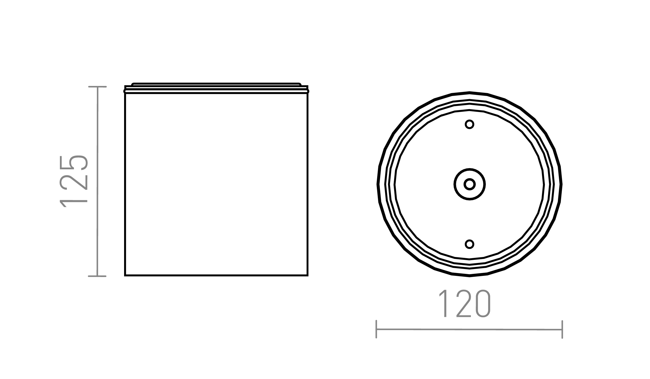 Termék vázlat – LEDRA DUNE ES111 mennyezeti lámpa fekete 230V LED GU10 9W IP65