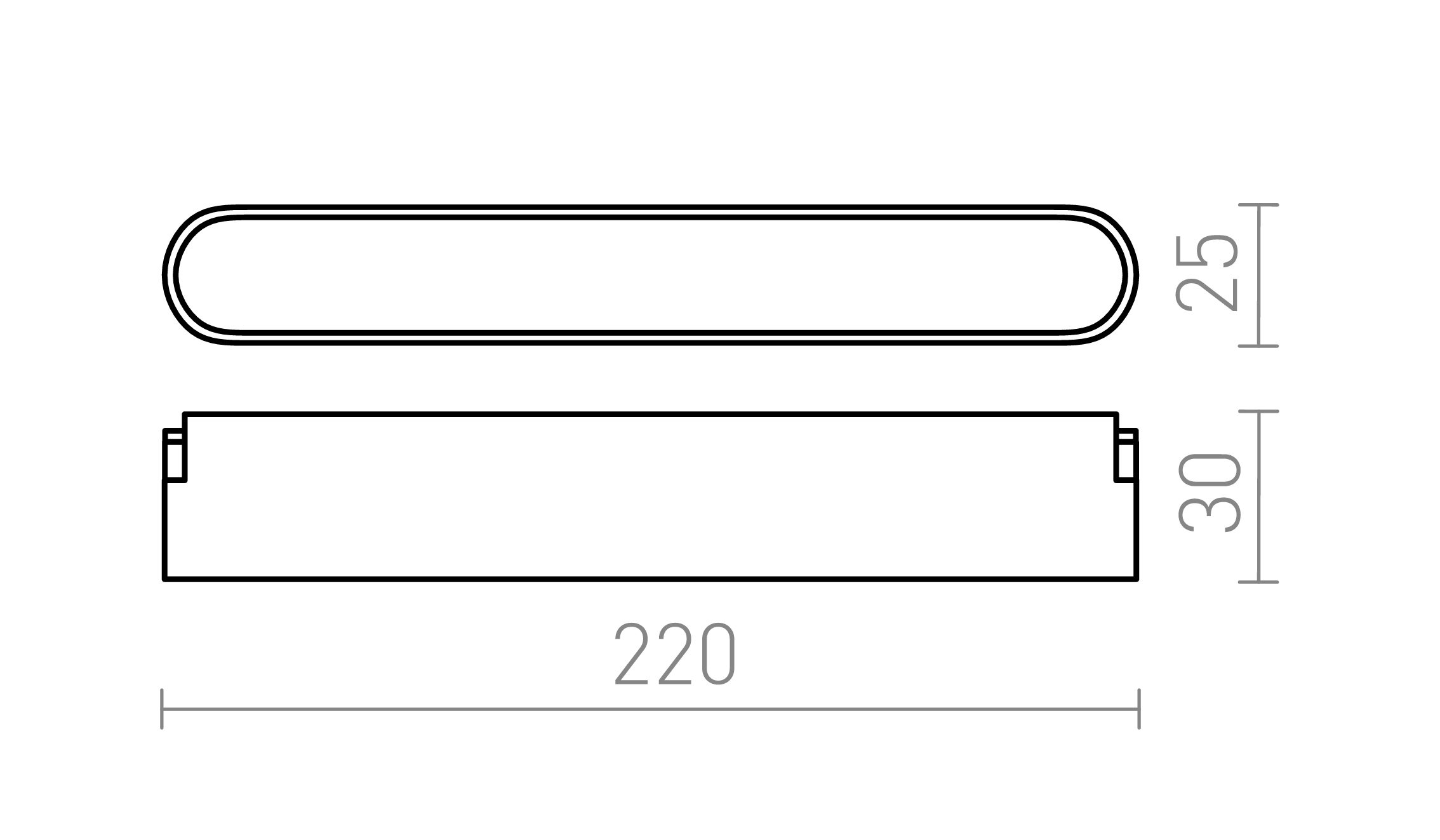 Termék vázlat – LEDRA OXONIA 22 a WEGA/WAWE rendszerekhez fekete 24= LED 12W 110° 3000K 4000K 5700K