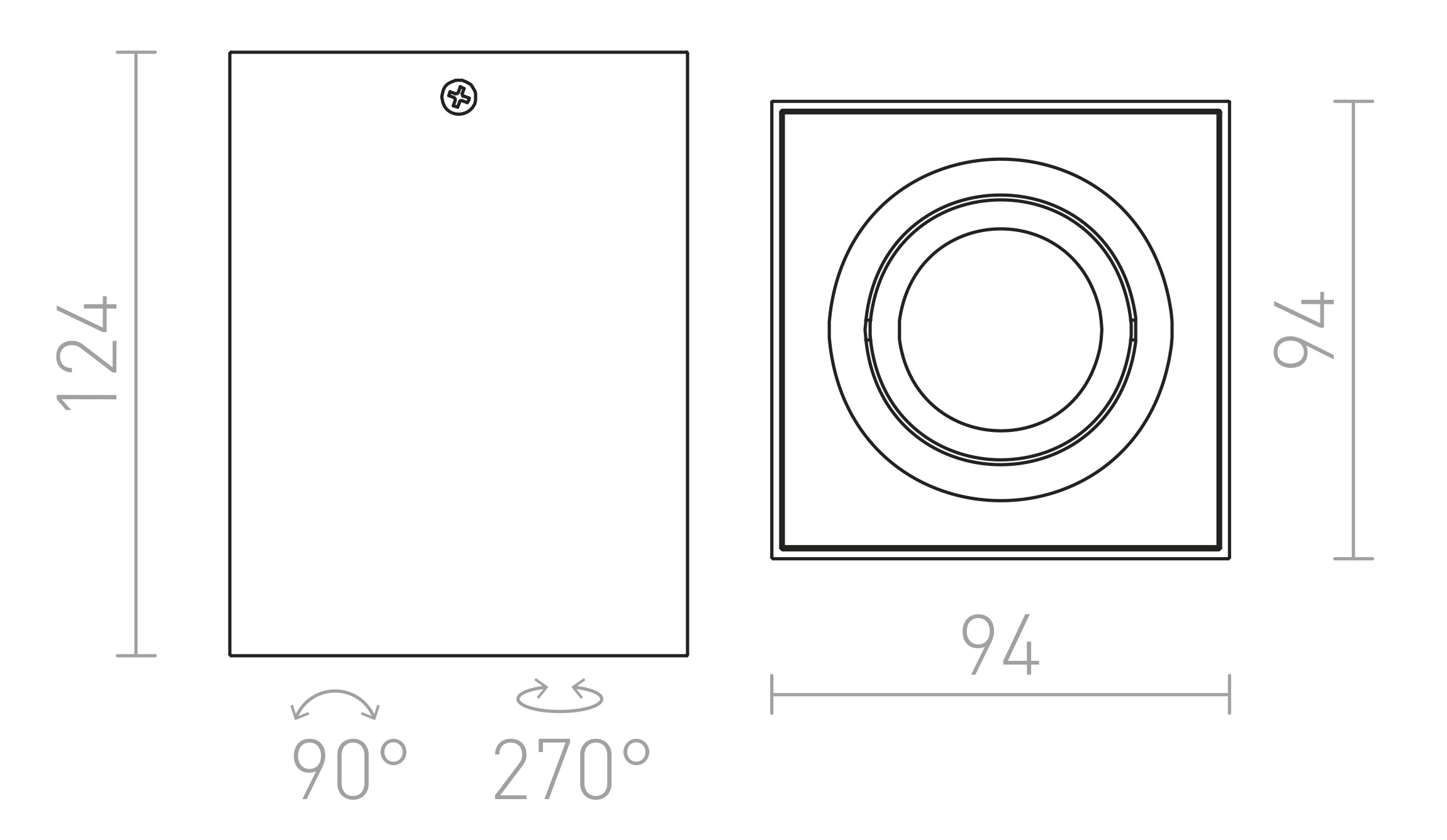 Termék vázlat – LEDRA ENKI EDG I fehér 230V LED GU10 8W