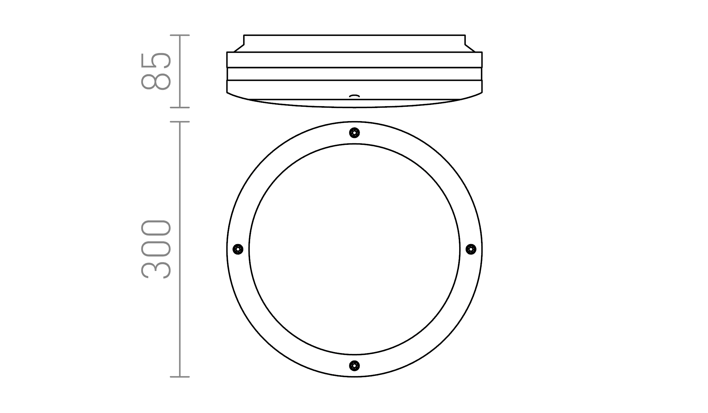 Termék vázlat – LEDRA SONYA 30 ezüstszürke 230V LED E27 2x11W IP54