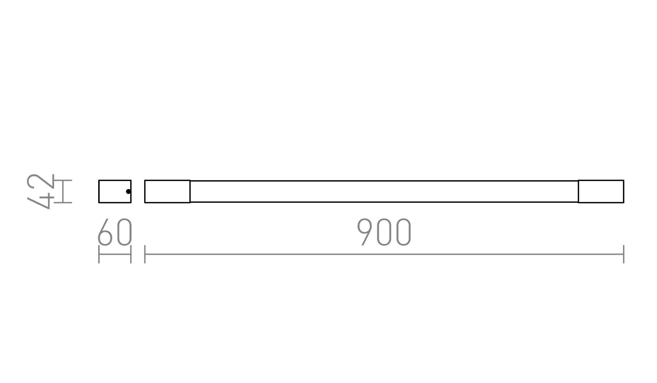 Termék vázlat – LEDRA IMPERIA 90 fali lámpa króm 230V G5 39W IP44