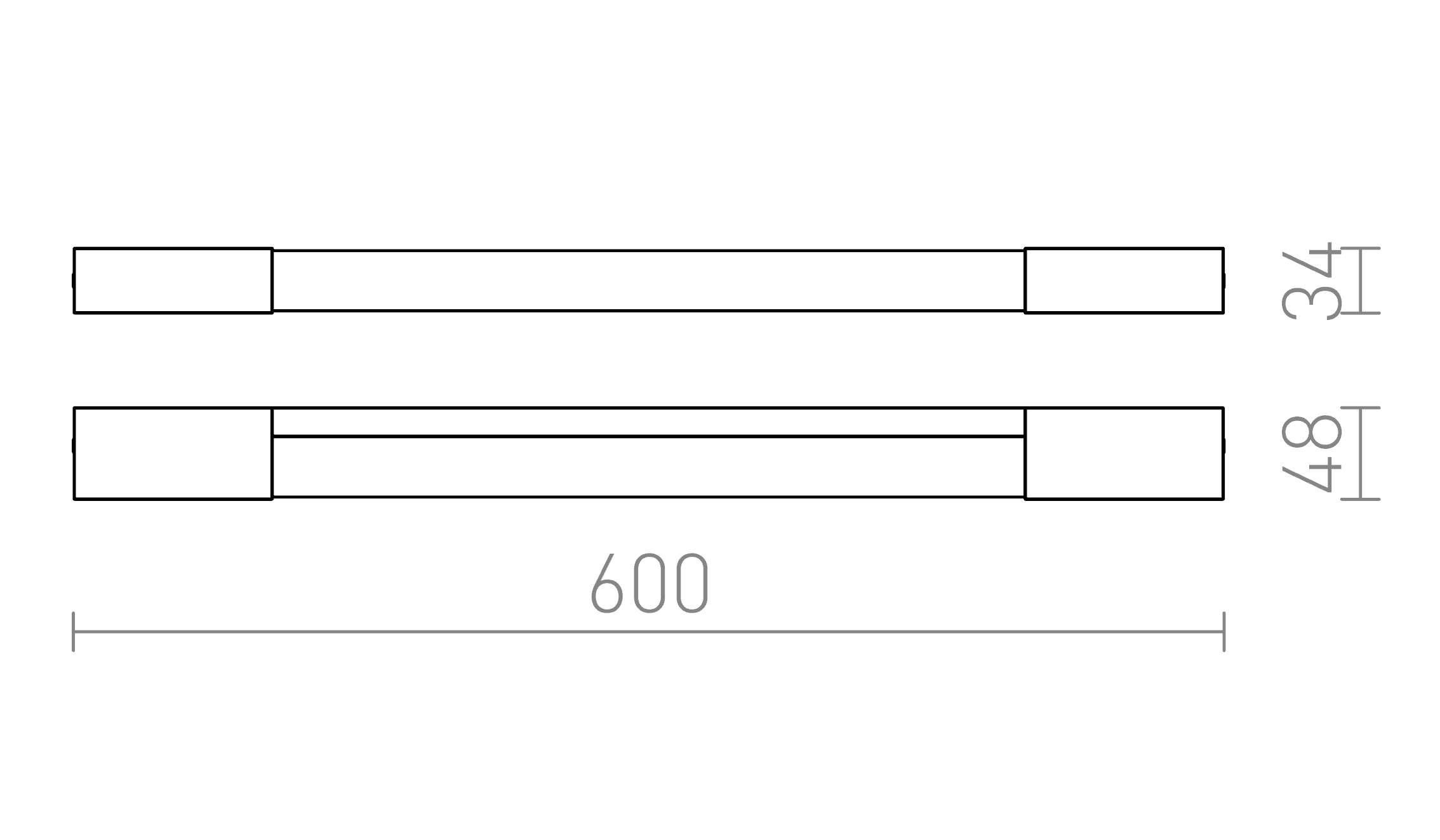 Termék vázlat – LEDRA AMENITY 60 fali lámpa króm 230V LED 8W IP44 3000K