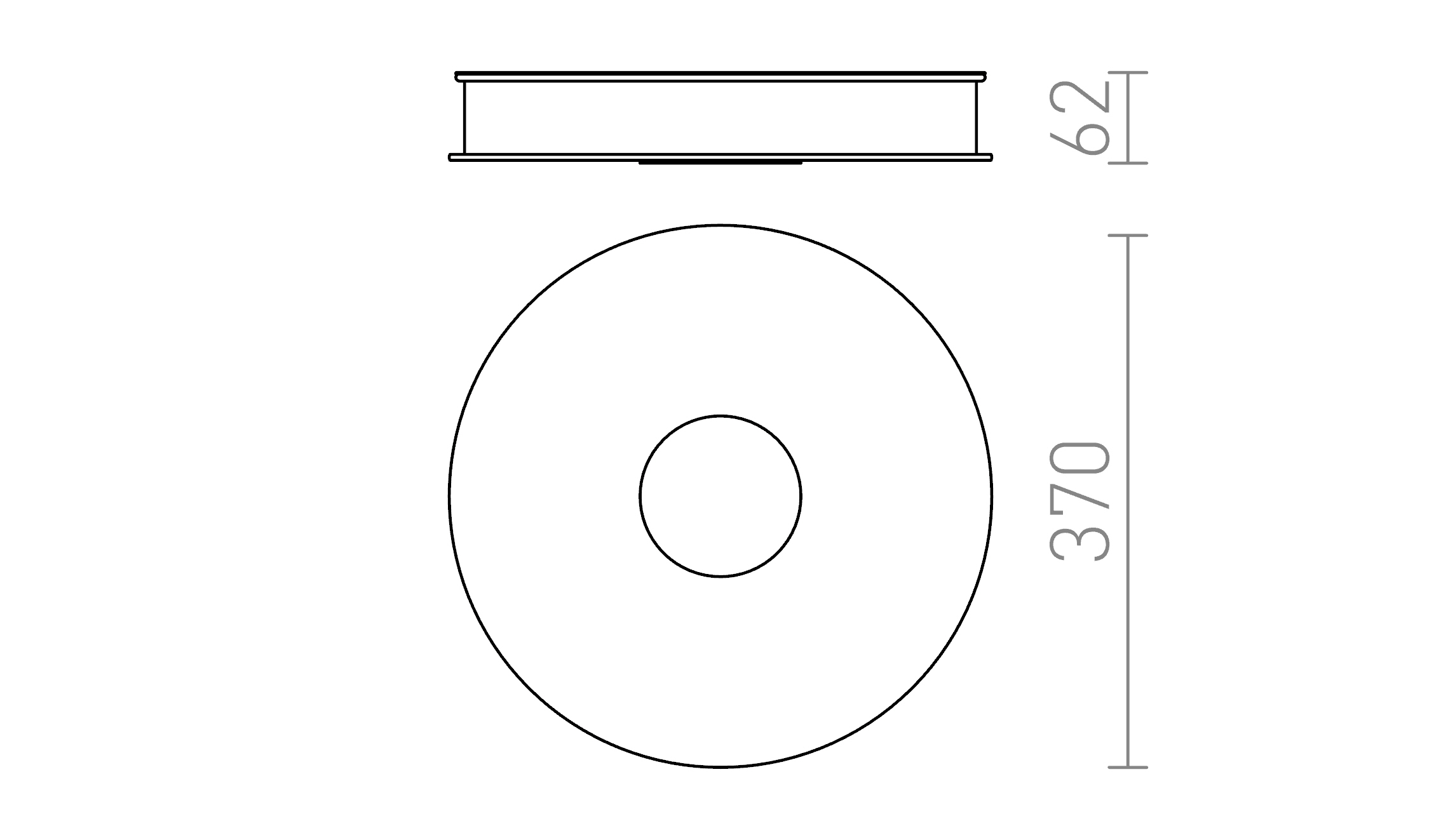 Termék vázlat – LEDRA ASTERI LED mennyezeti lámpa szaténüveg/króm 230V LED 35W 3000K
