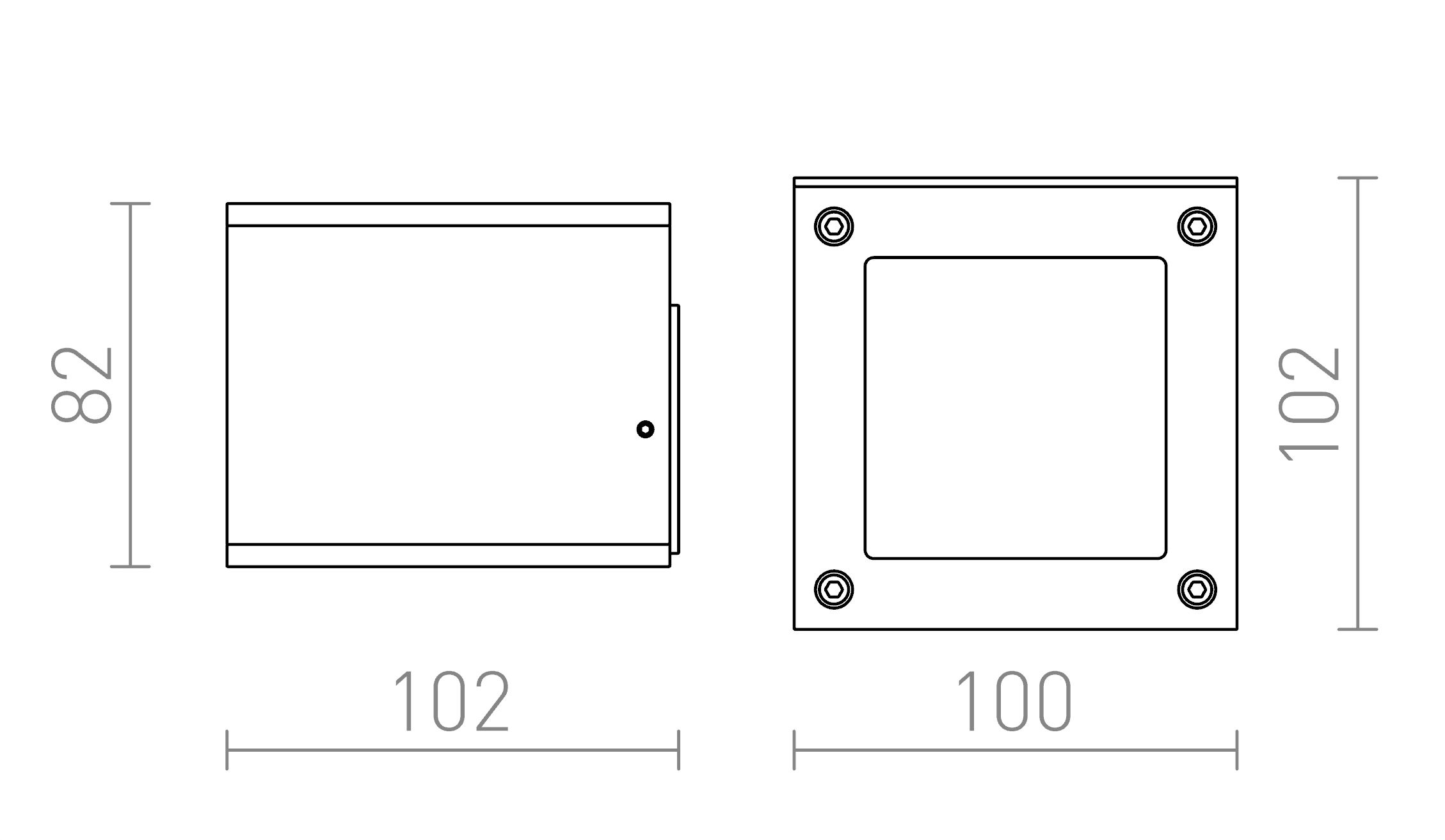 Termék vázlat – LEDRA BIBI fali lámpa alumínium 230V GX53 7W