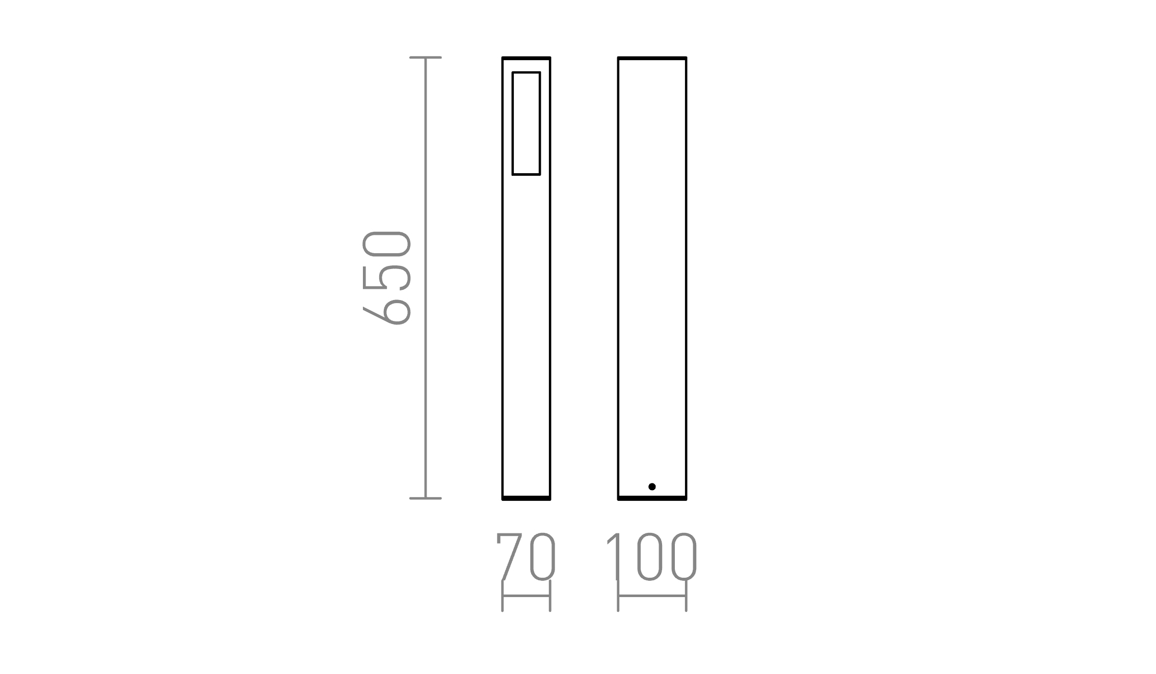 Termék vázlat – LEDRA TREEZA 65 állólámpa antracit 230V LED E27 15W IP54