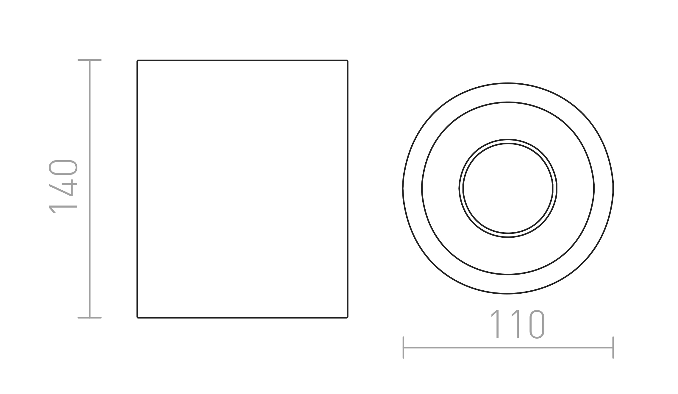 Termék vázlat – LEDRA GINA mennyezeti lámpa gipsz 230V LED GU10 15W