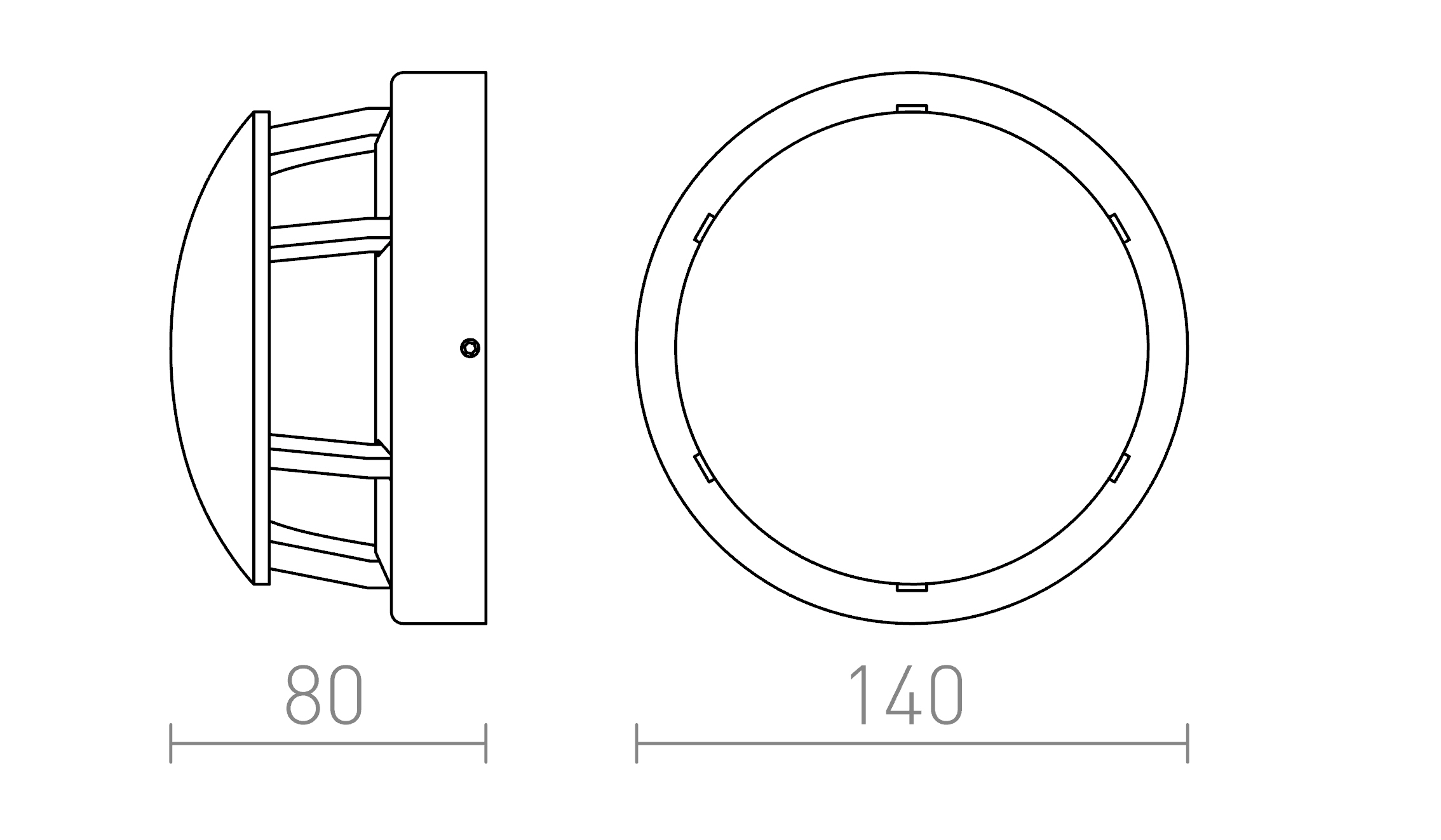 Termék vázlat – LEDRA FAROS kültéri antracitszürke 230V LED 3W IP54 3000K