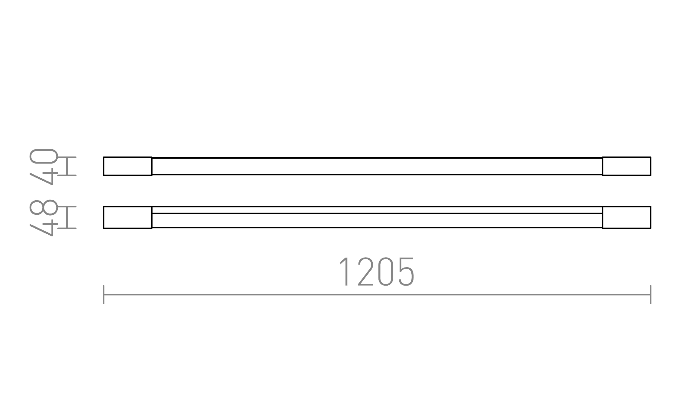 Termék vázlat – LEDRA MIRANDA 120 fali lámpa króm 230V LED 14W IP44 3000K