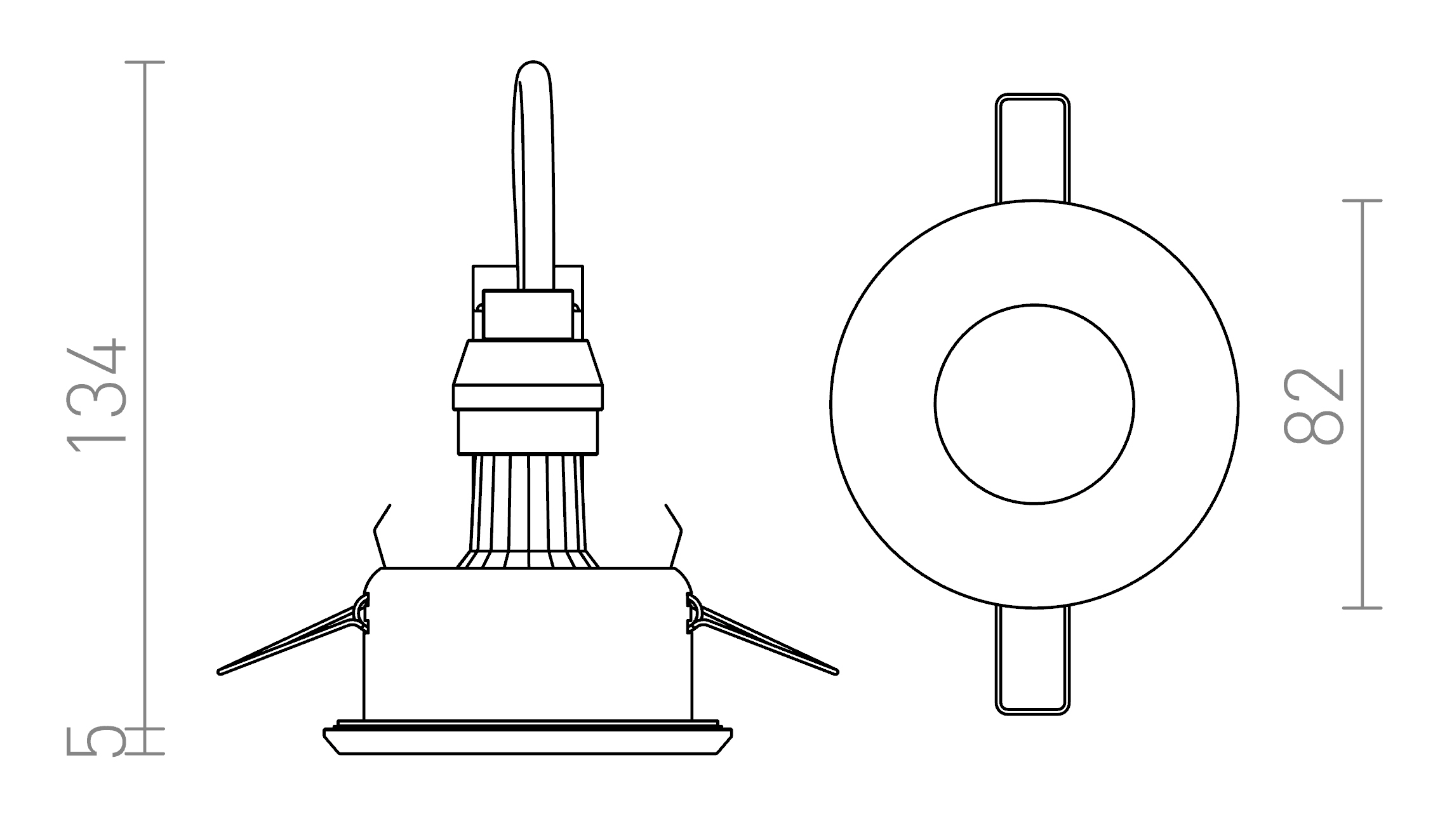 Termék vázlat – LEDRA APRIORI fehér szaténüveg 230V GU10 35W IP54