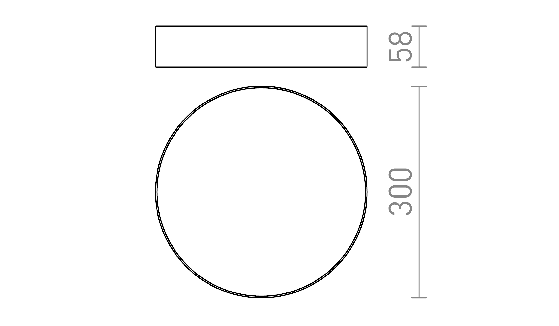 Termék vázlat – LEDRA LARISA R 30 mennyezeti lámpa gyöngyházarany 230V LED 30W 3000K 4000K 6500K