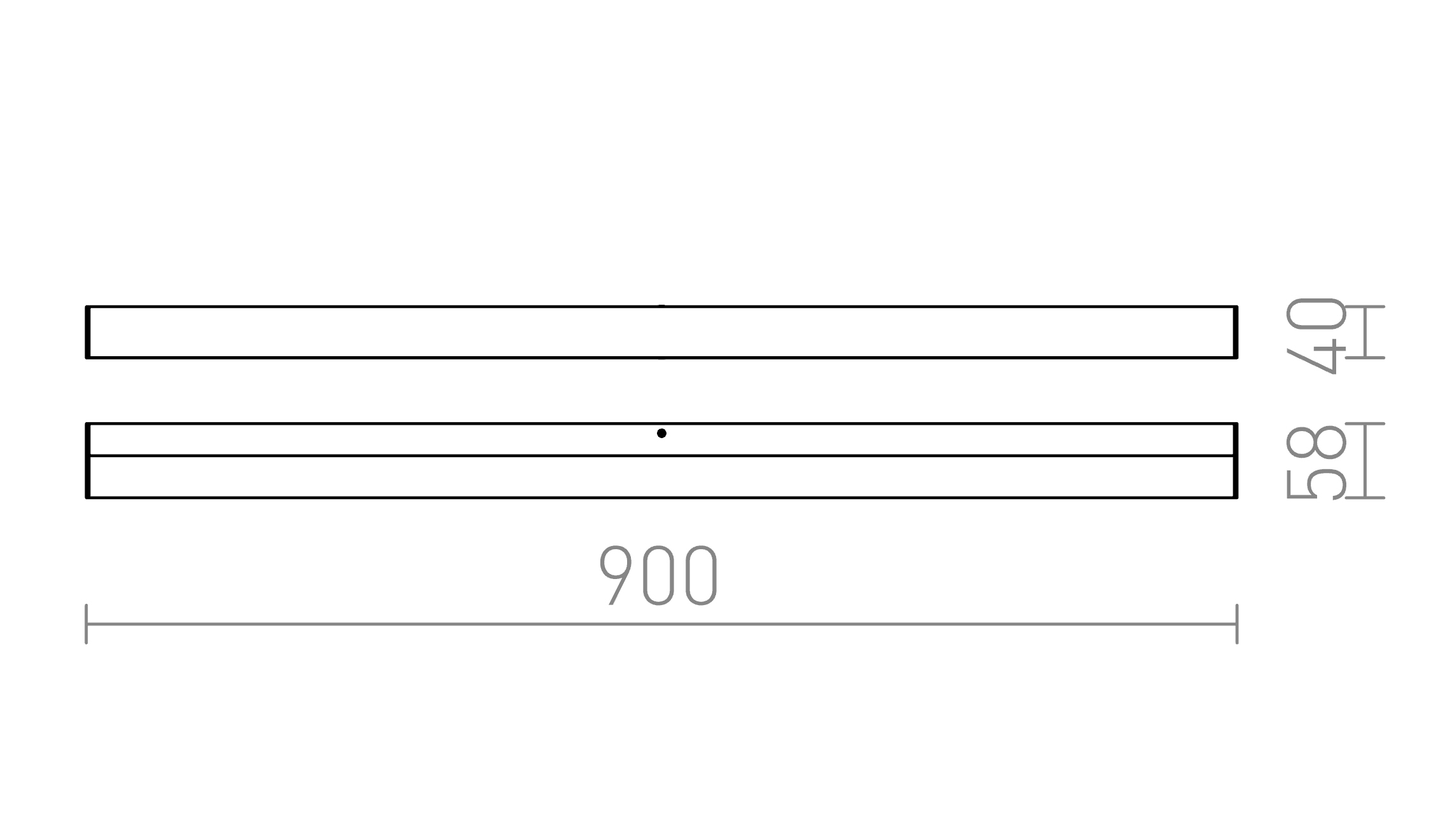 Termék vázlat – LEDRA LEVIA 90 fali lámpa króm 230V LED 18W 120° IP44 3000K