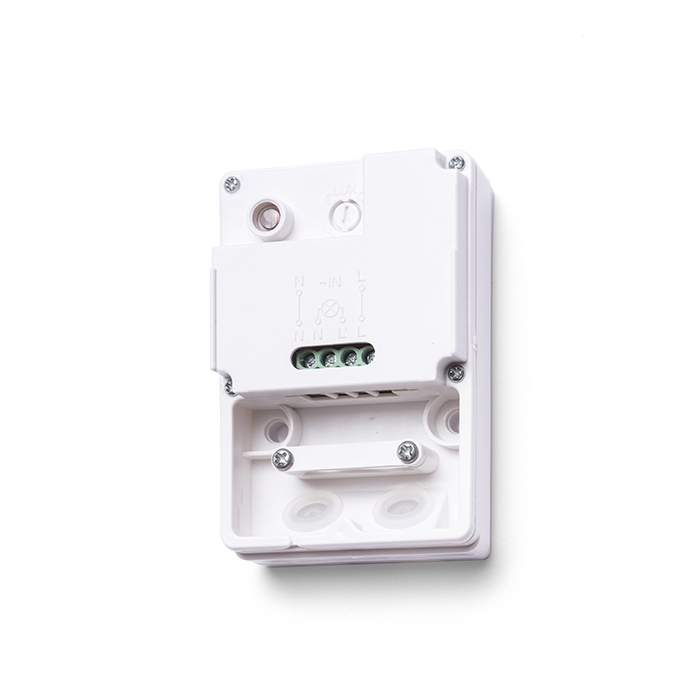 RENDL DARK SENSOR 2-100 Lux prisadený biela 230V IP44