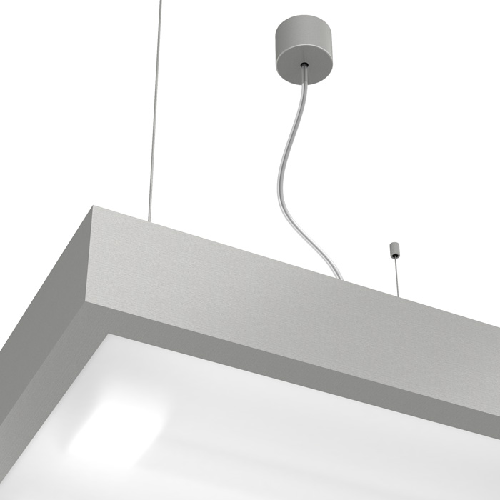 RENDL STRUCTURAL 55x55 závesná česaný hliník 230V 2G11 3x36W